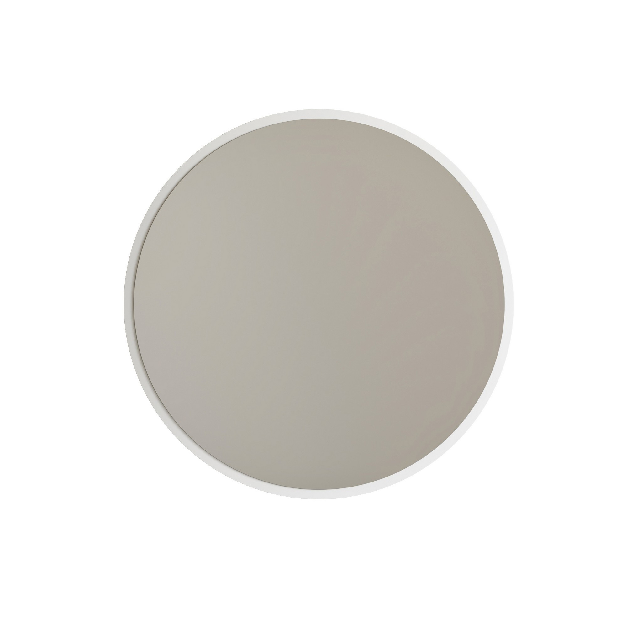 NORDVÄRK Dekoratif vægspejl, rund - spejlglas og hvid MDF (Ø60)