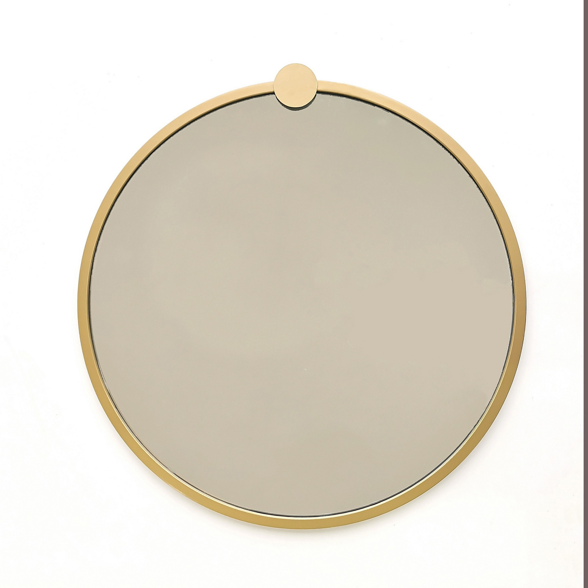 NORDVÄRK Gold vægspejl, rund - spejlglas og guld metal (Ø60)