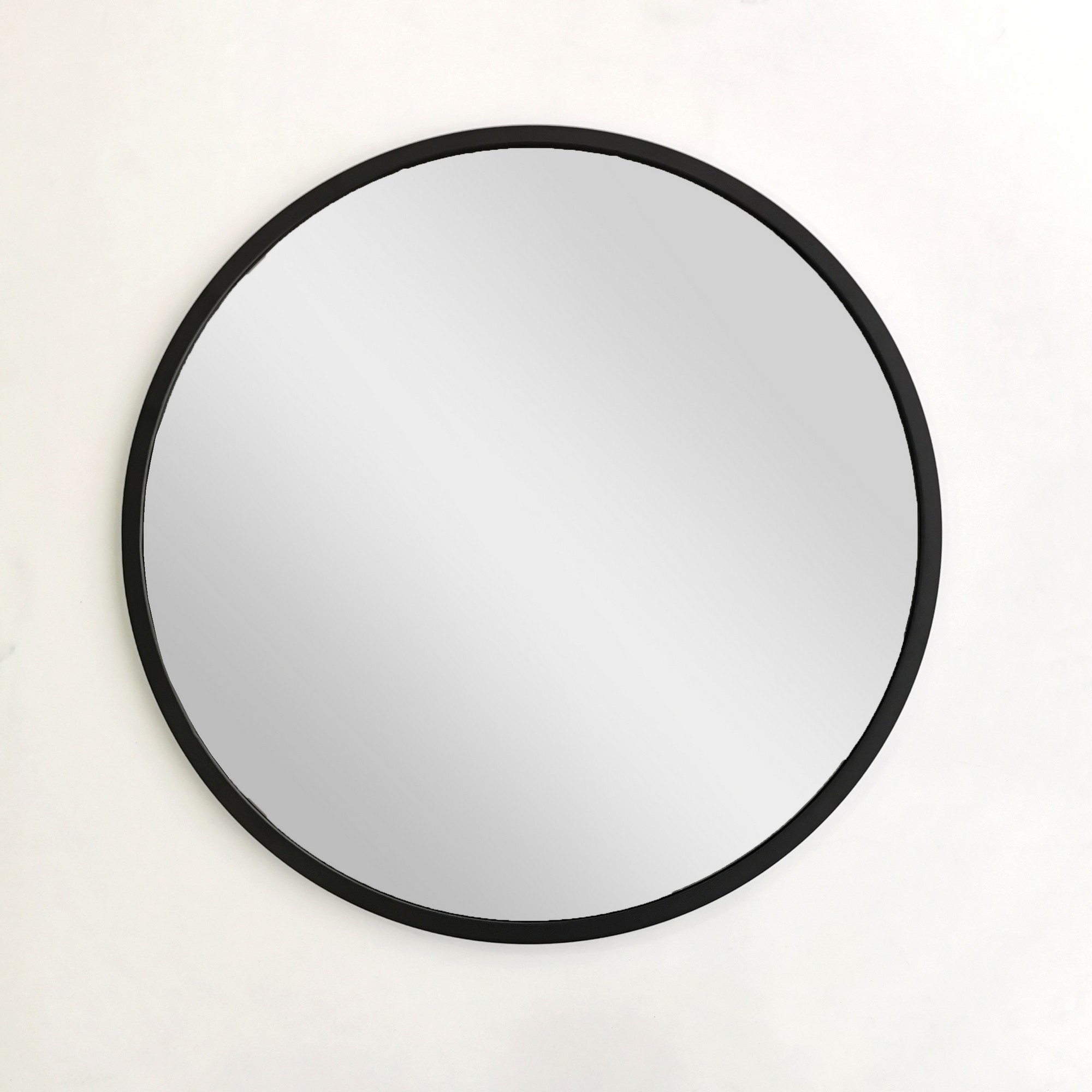 NORDVÄRK Siyah vægspejl, rund - spejlglas og sort metal (Ø60)