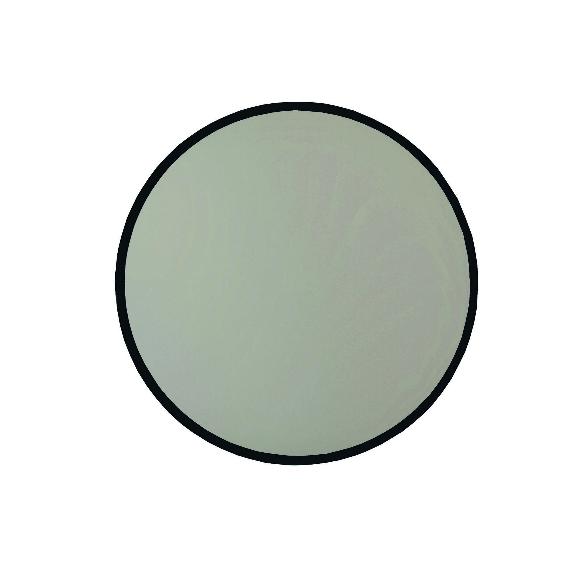 NORDVÄRK Dekoratif vægspejl, rund - spejlglas og sort MDF (Ø60)