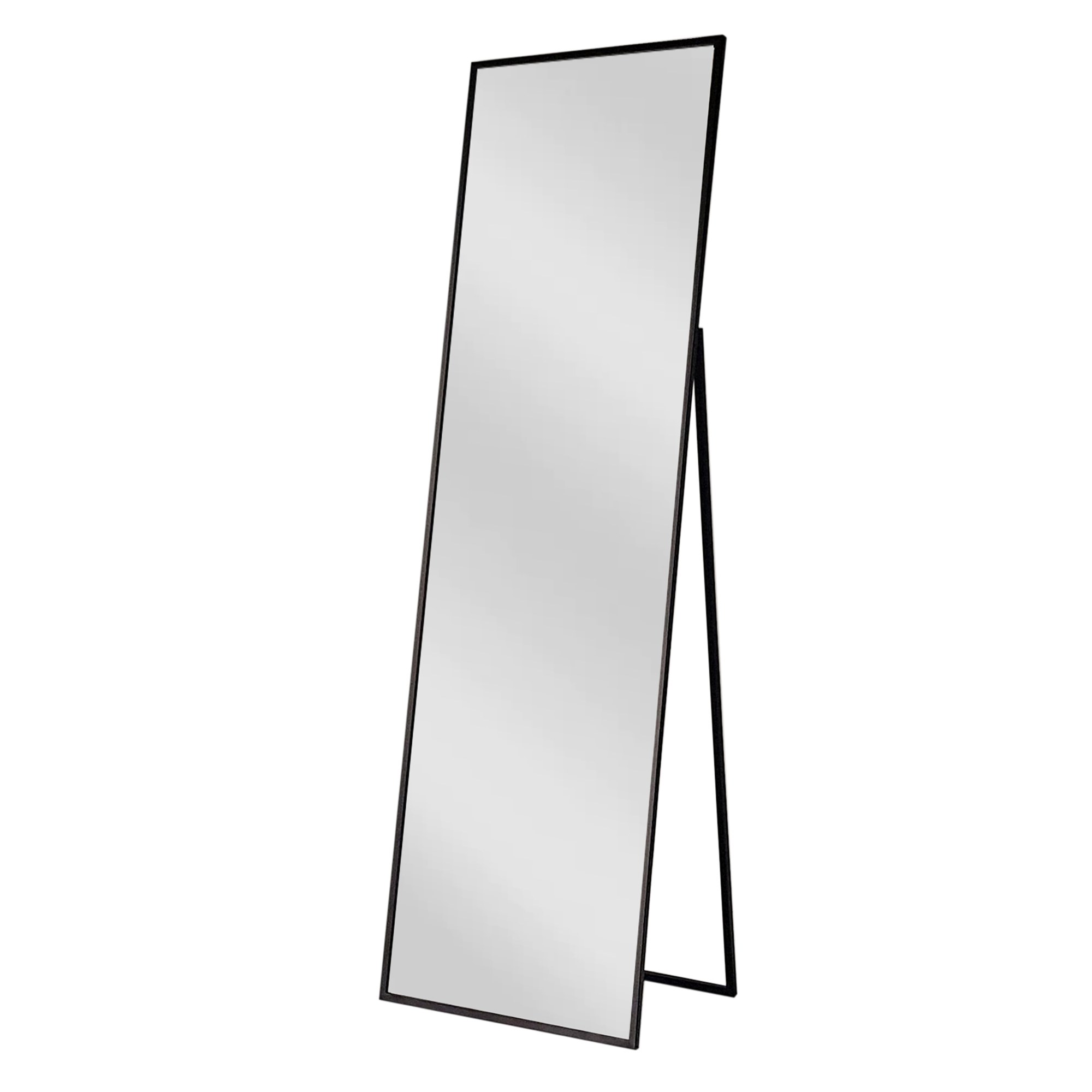 NORDVÄRK Cool Cheval gulvspejl, rektangulær - spejlglas og sort metal (170x50)