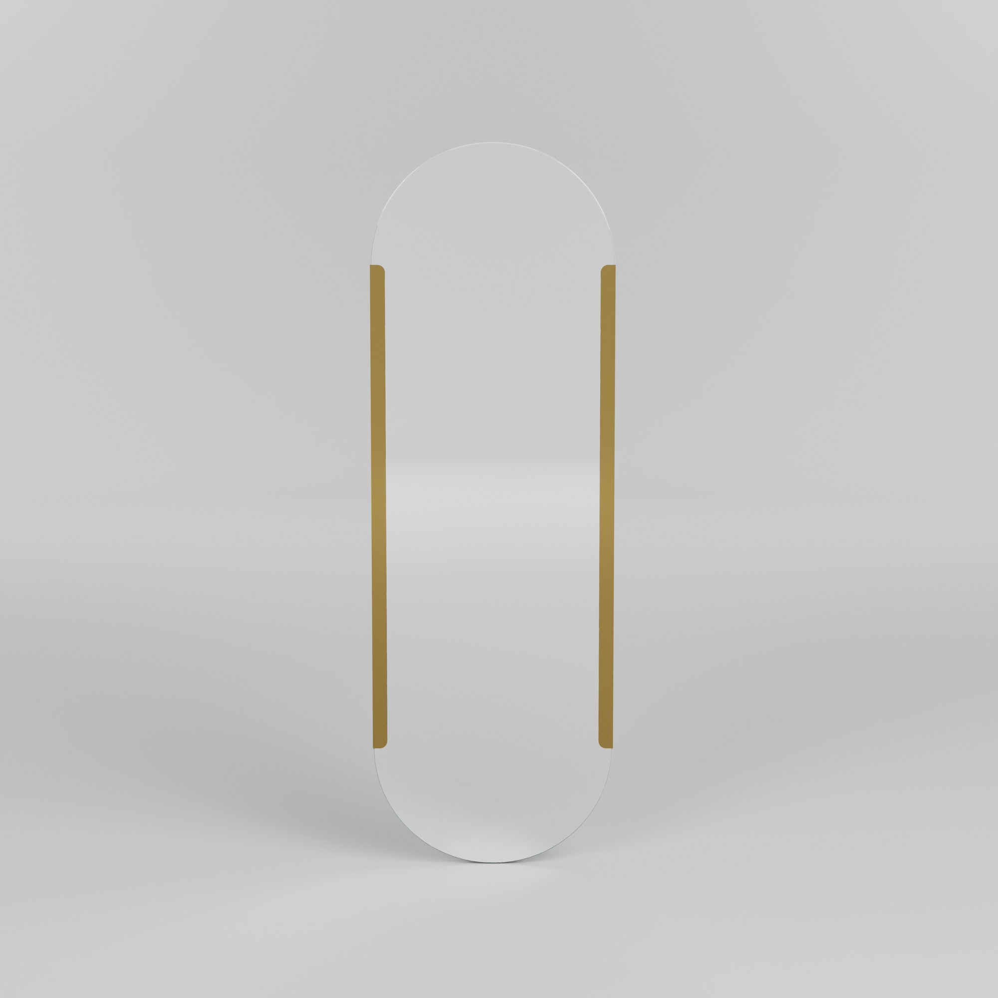 NORDVÄRK Caprice vægspejl, oval - spejlglas og guld metal (150x50)