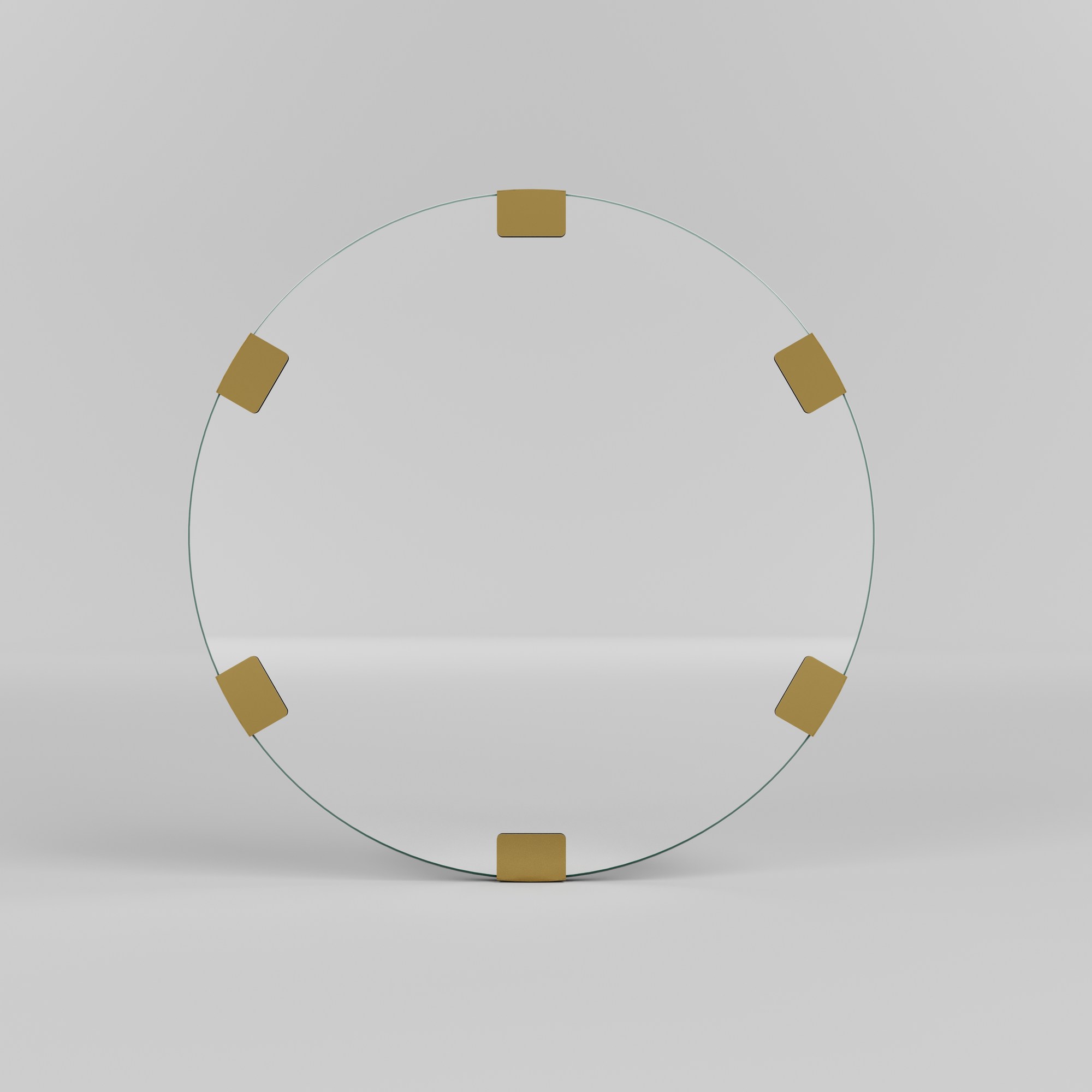 NORDVÄRK Chakra vægspejl, rund - spejlglas og guld metal (Ø60)