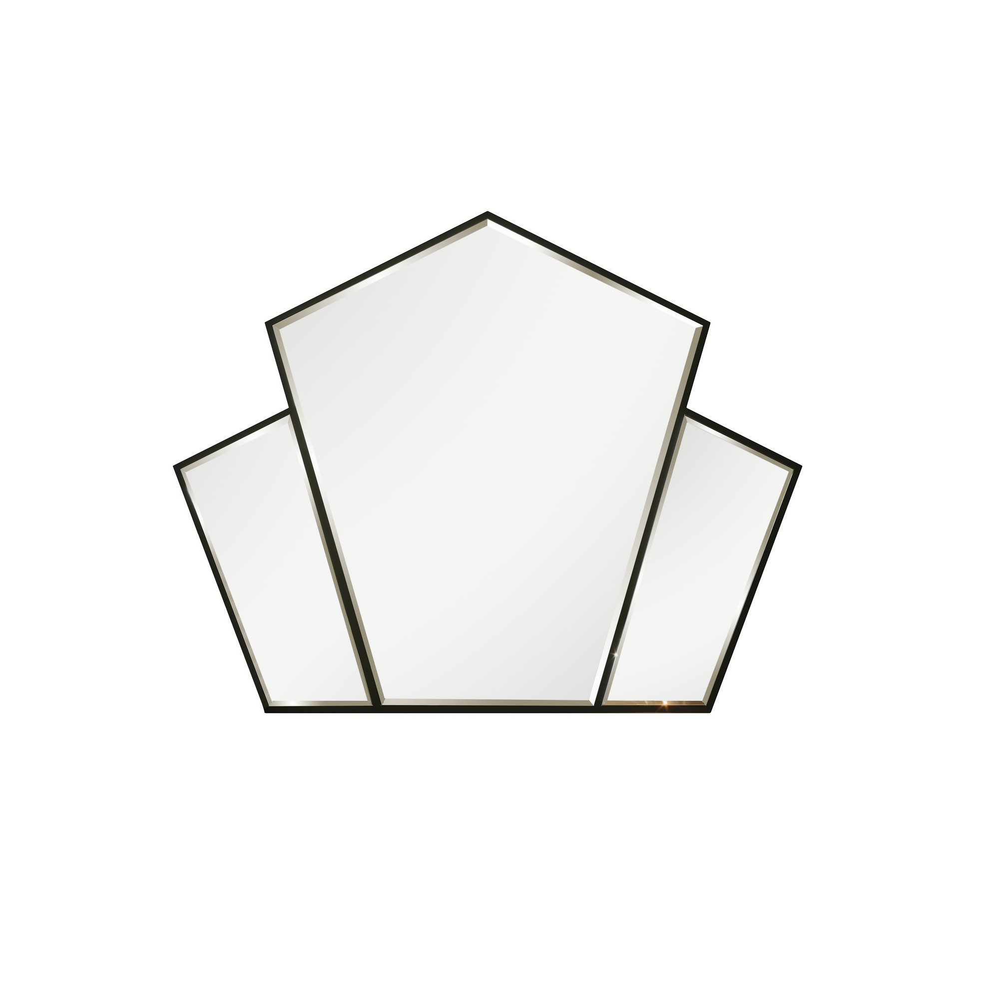 NORDVÄRK Selfish vægspejl - spejlglas og sort melamin (95x76)