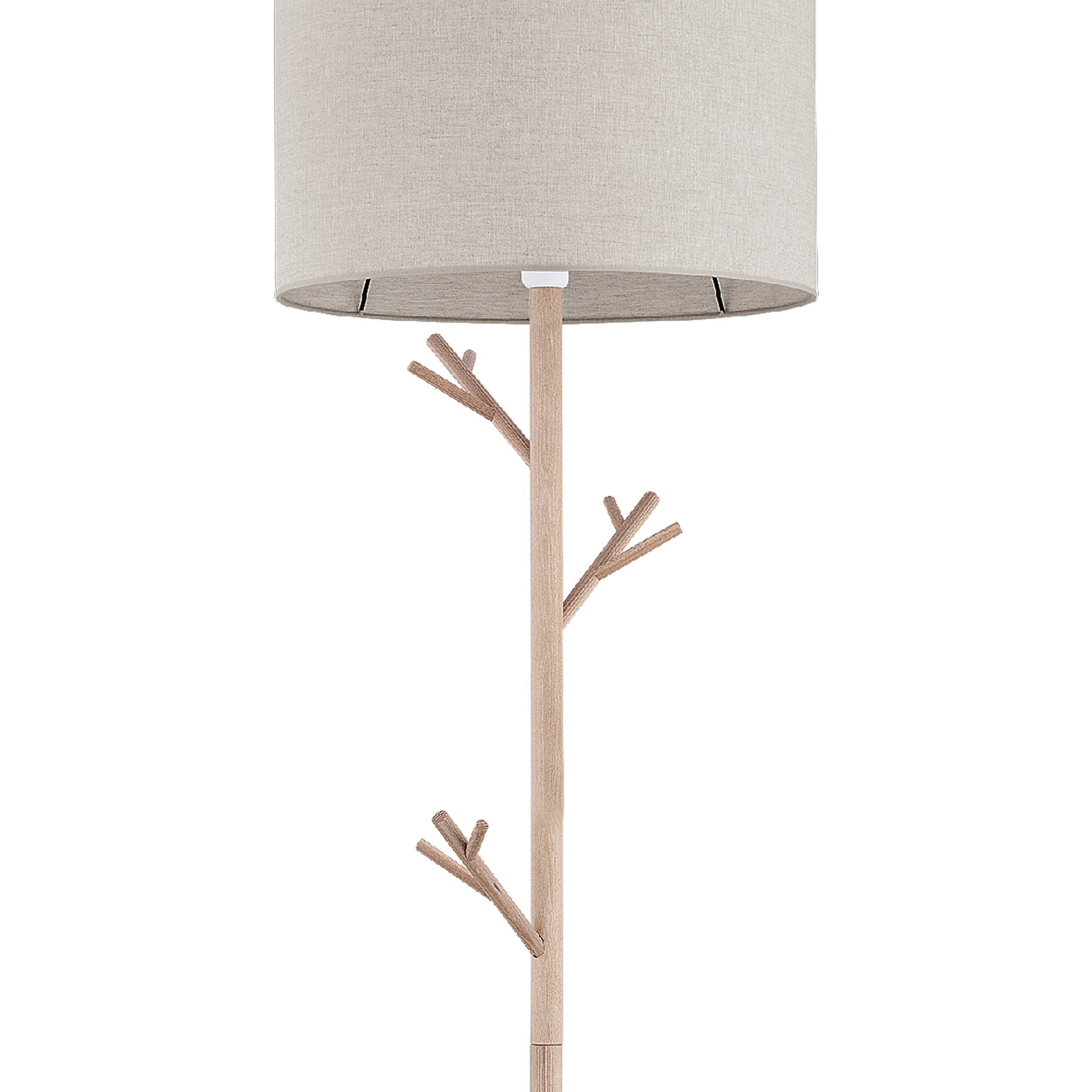 TK Albero gulvlampe - beige hør, natur fyrretræ og hvid stål