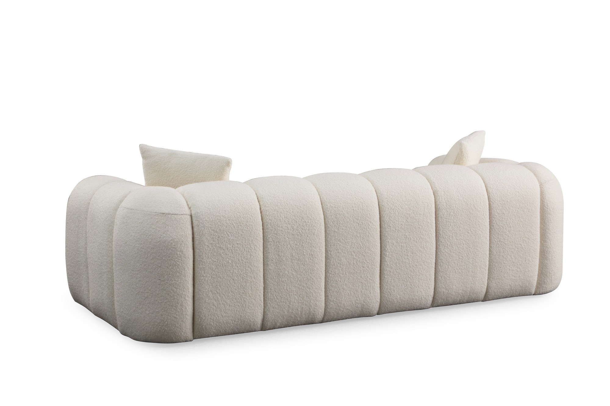 NORDVÉRK Puffy 3 – Hvit 3-seters sofa