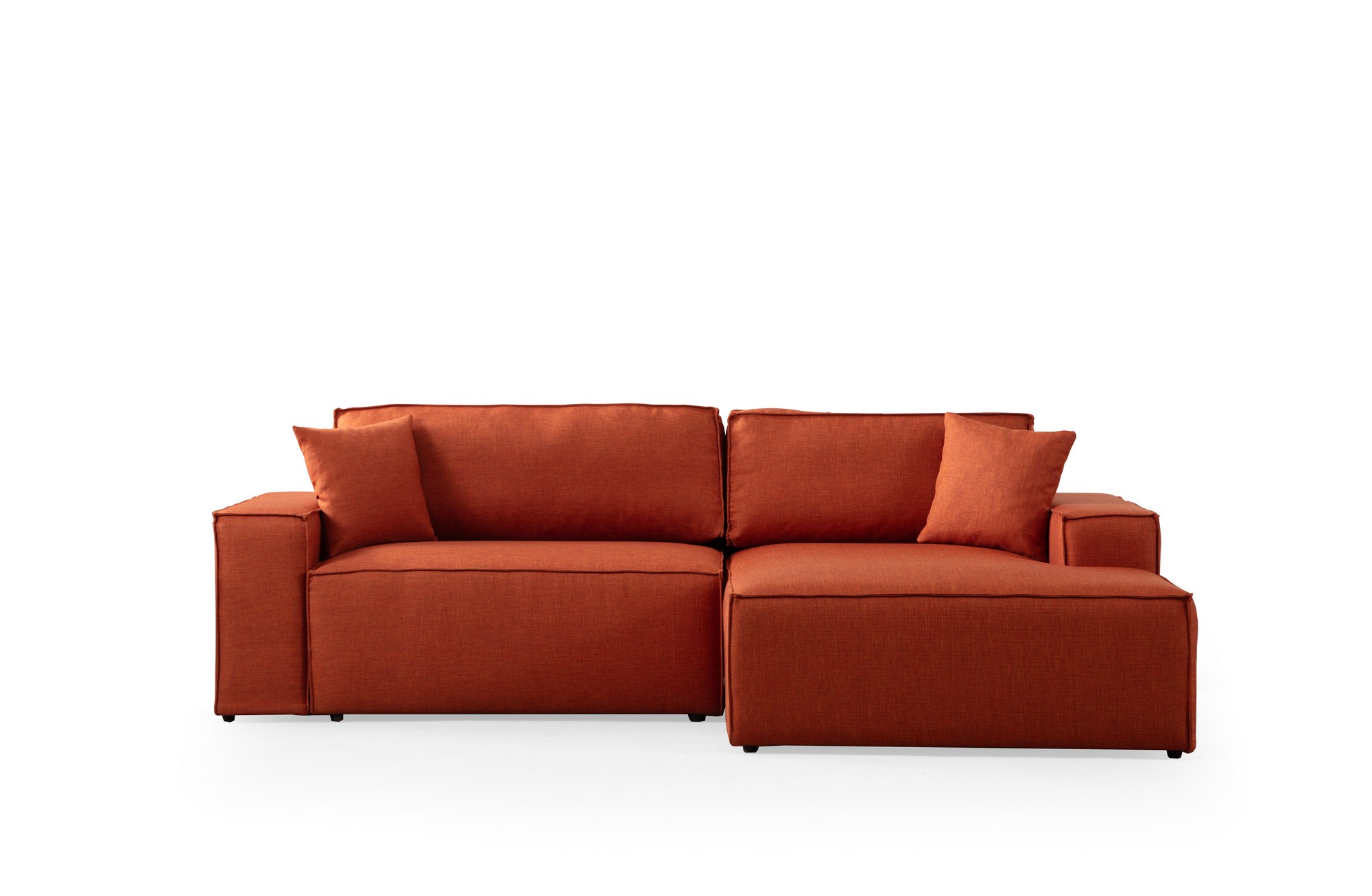 NORDVÉRK P?rlo Hjørne Højre – Orange Hjørnesofa