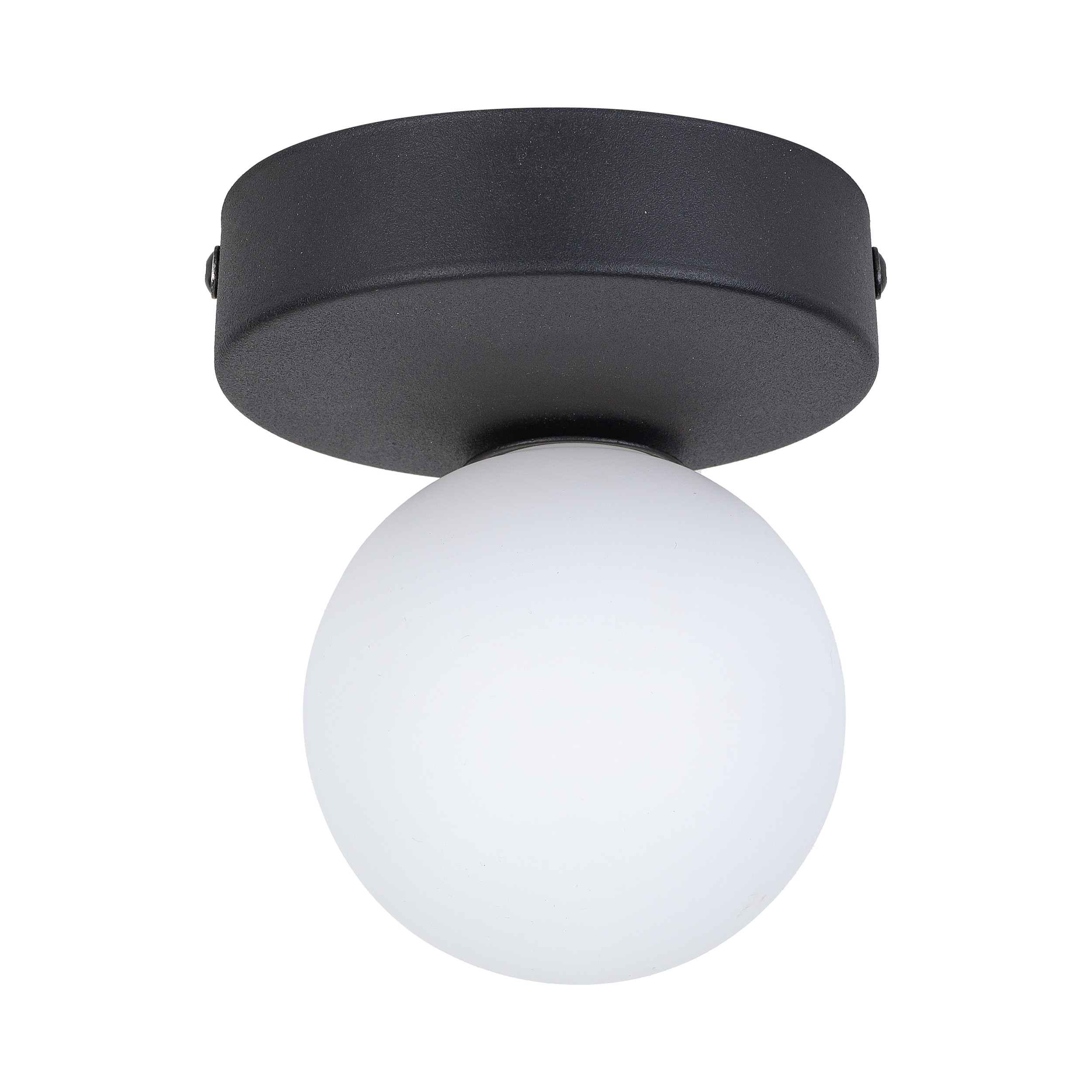 TK Bianca loftlampe - hvid glas og sort stål