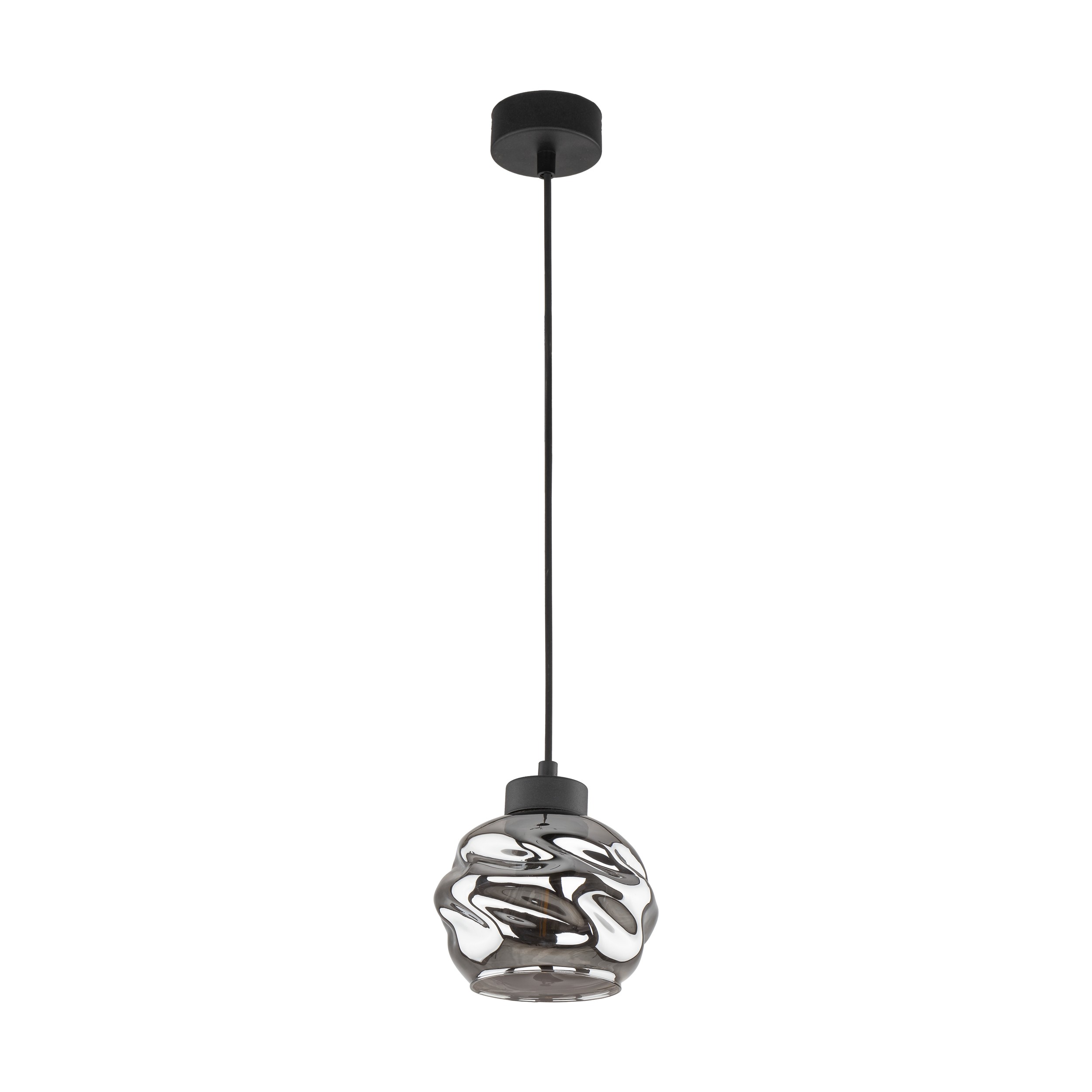 TK Zulia loftlampe - glas og sort metal