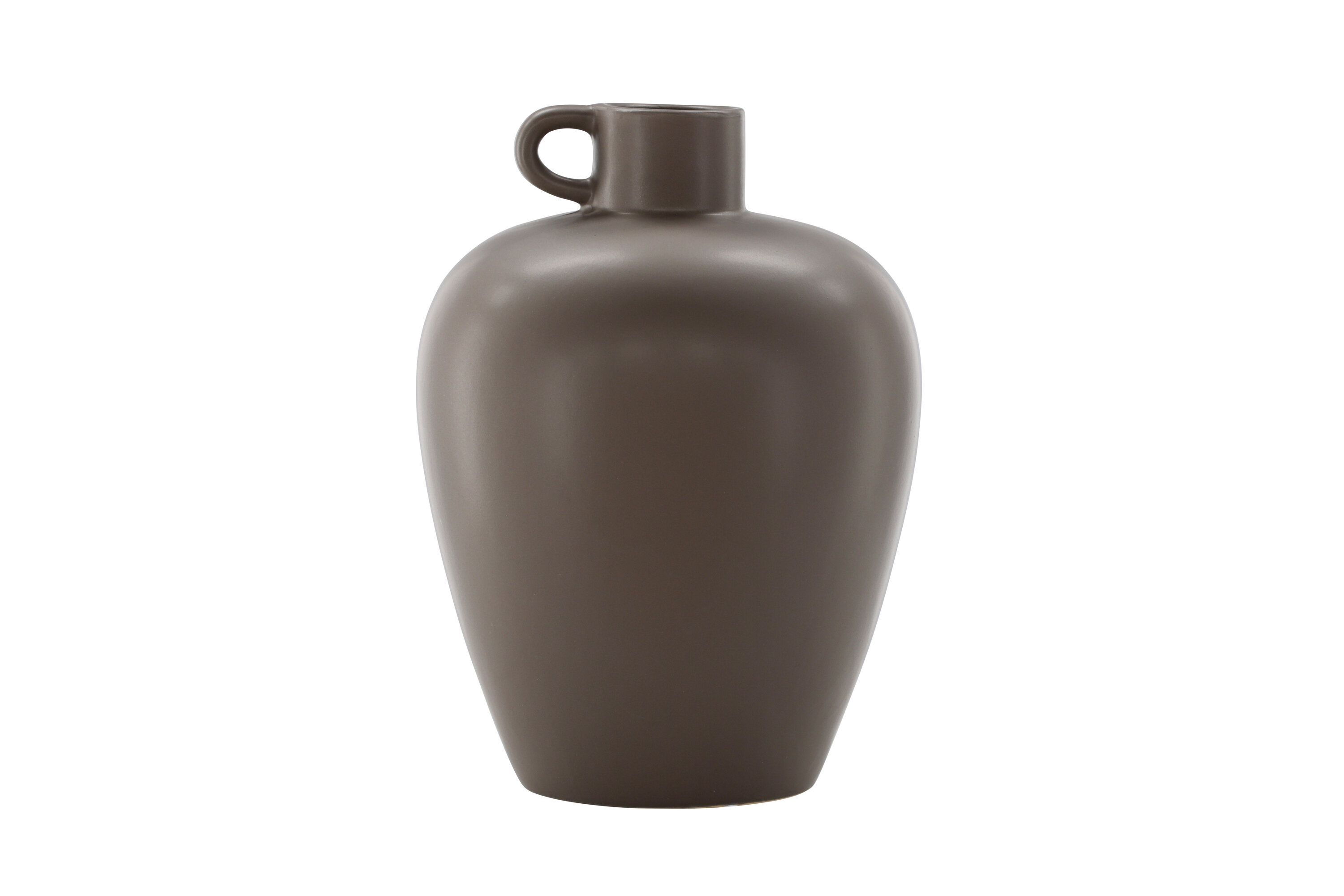 VENTURE DESIGN Cent vase, m. 1 hank - brun stentøj (24x24x33)