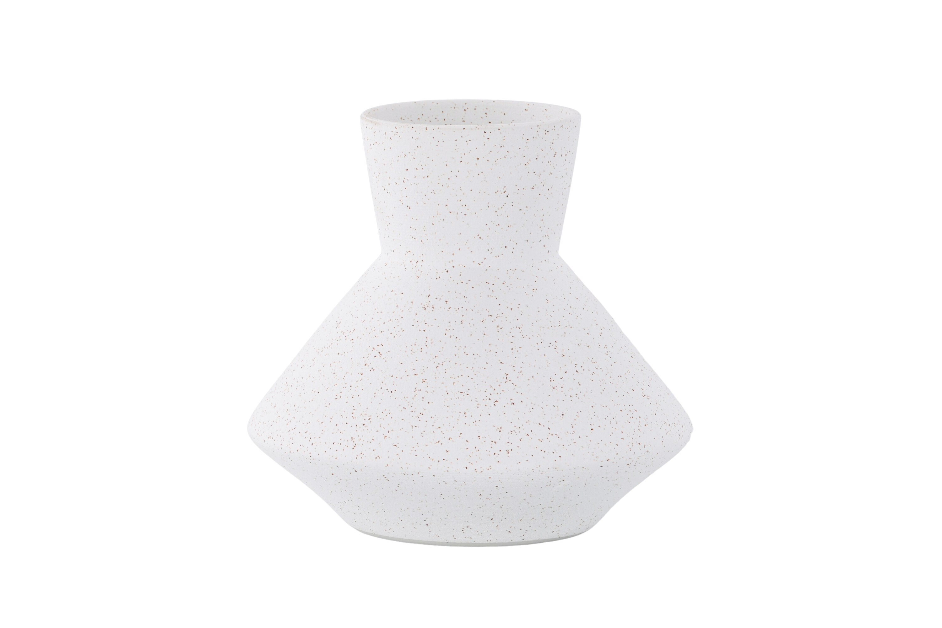 VENTURE DESIGN Rellis vase - hvid/sorte prikker keramik (H20xB22)