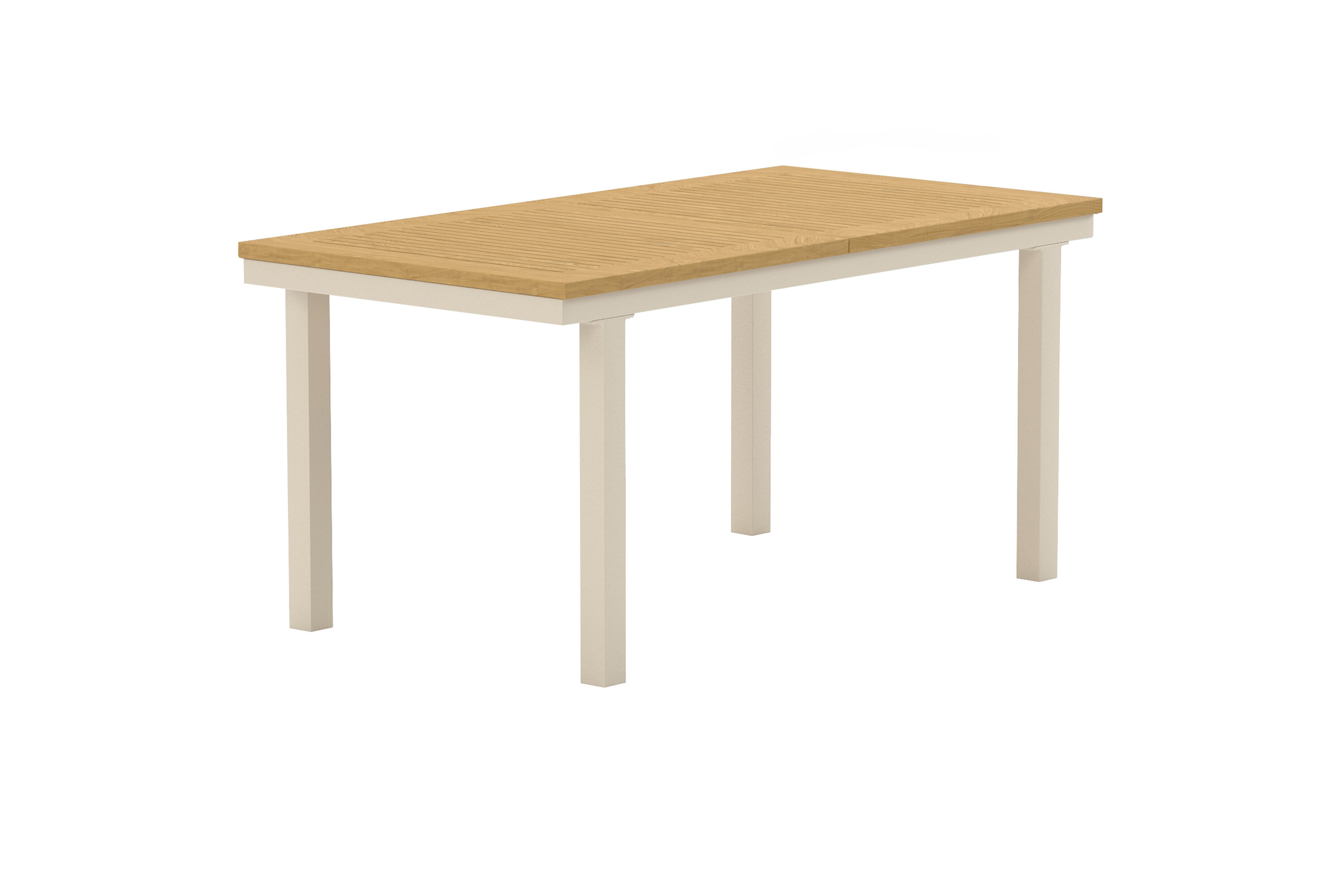 VENTURE HOME Panama havebord, rektangulær - natur teaktræ og beige aluminium (160x90)