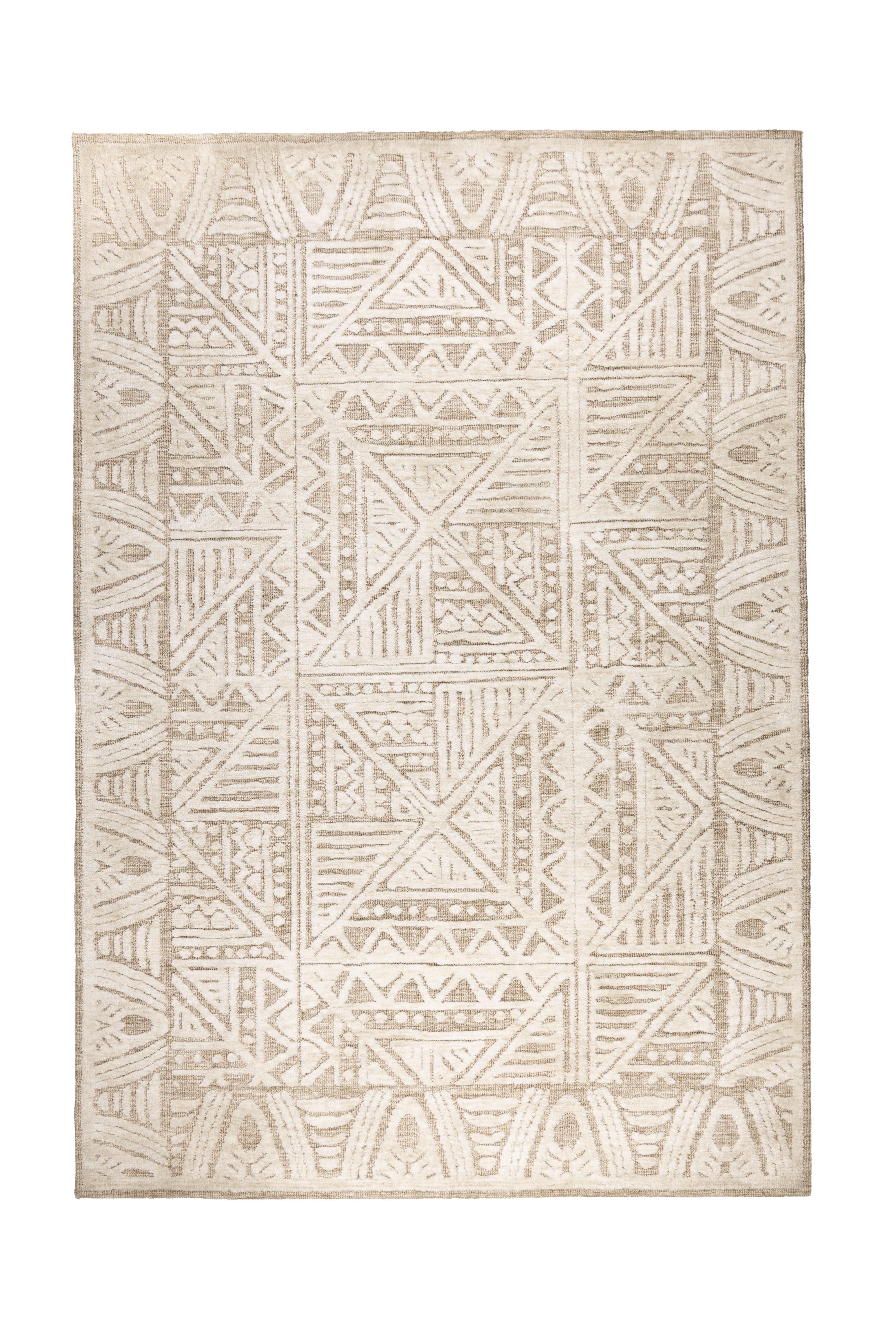 WHITE LABEL LIVING Cuzco gulvtæppe, rektangulær - beige polyester (160x230)