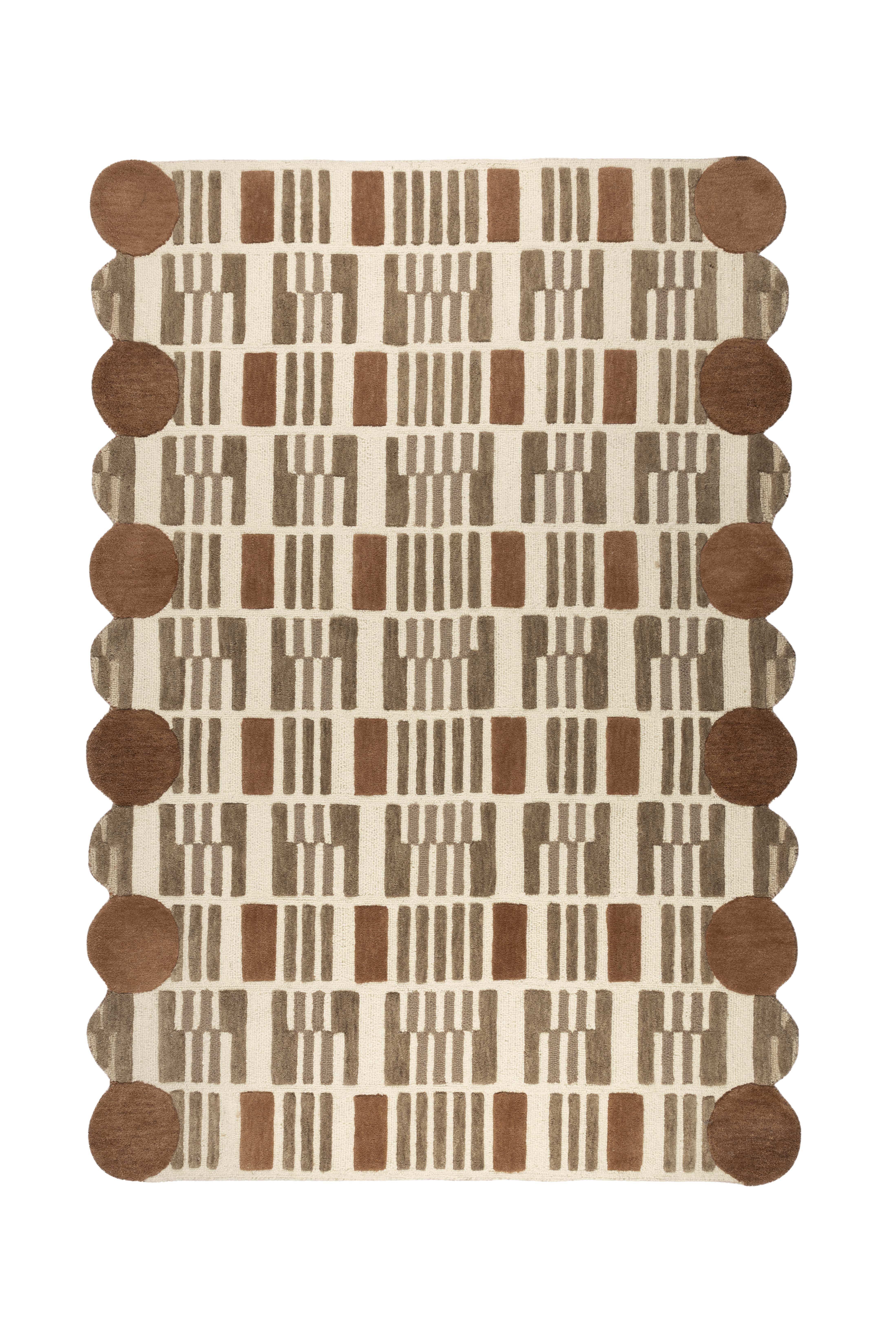 WHITE LABEL LIVING Mundra gulvtæppe, rektangulær - beige uld (160x230)