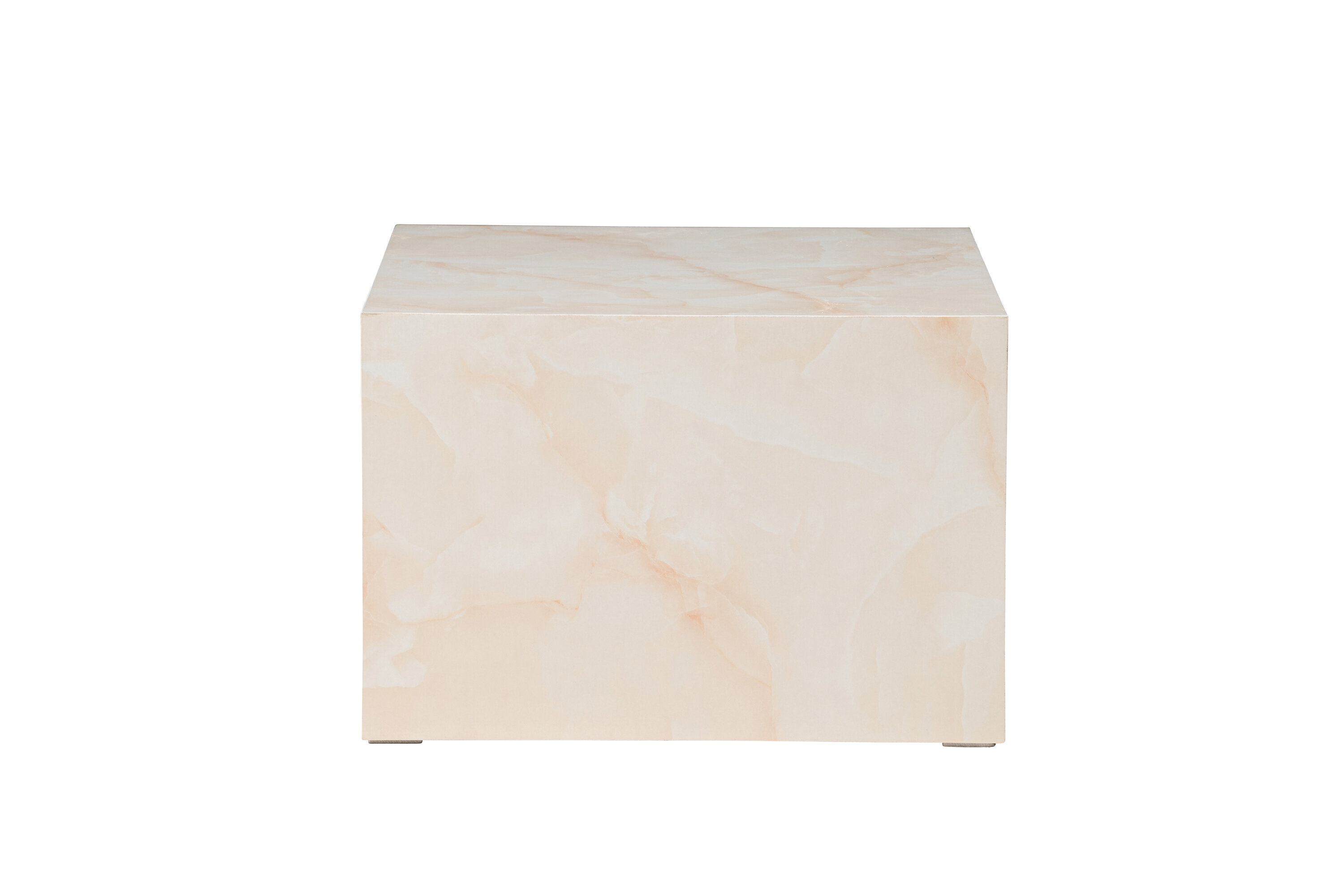 VENTURE DESIGN York Lavt Sofabord – Lysegul / Marmorlook MDF