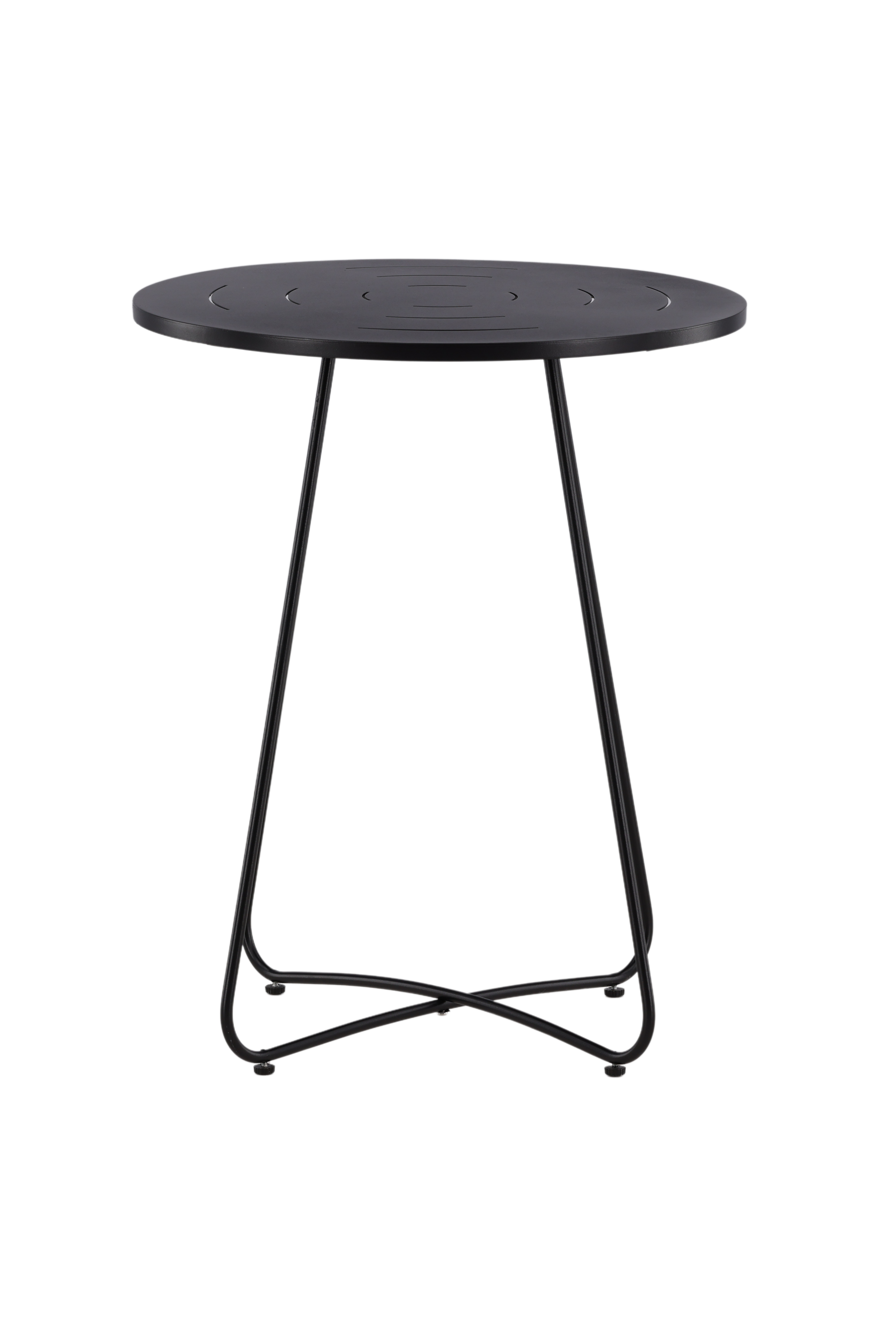 VENTURE DESIGN Bacong udendørs cafébord, rund - sort stål (Ø60)