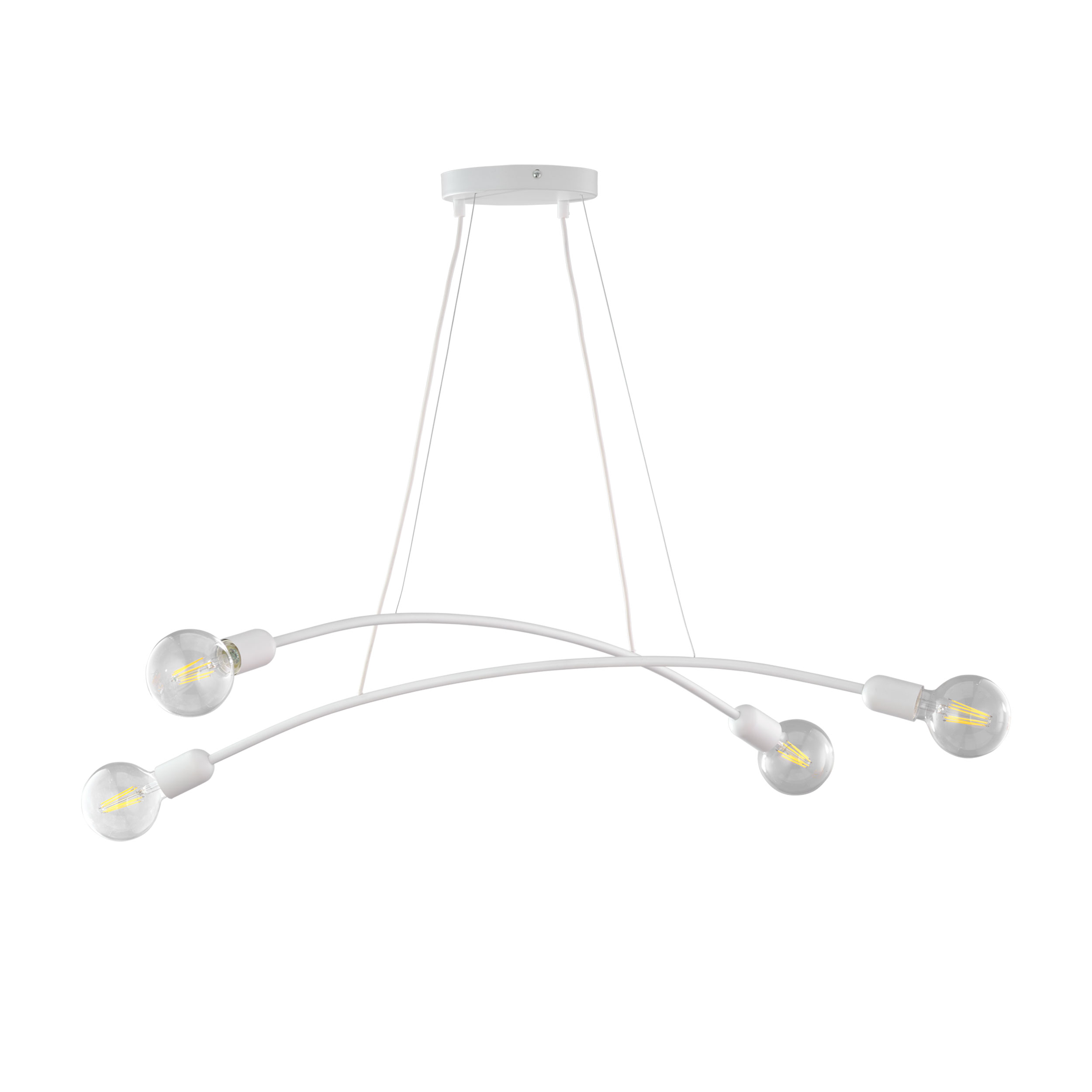 TK Helix loftlampe - hvid metal
