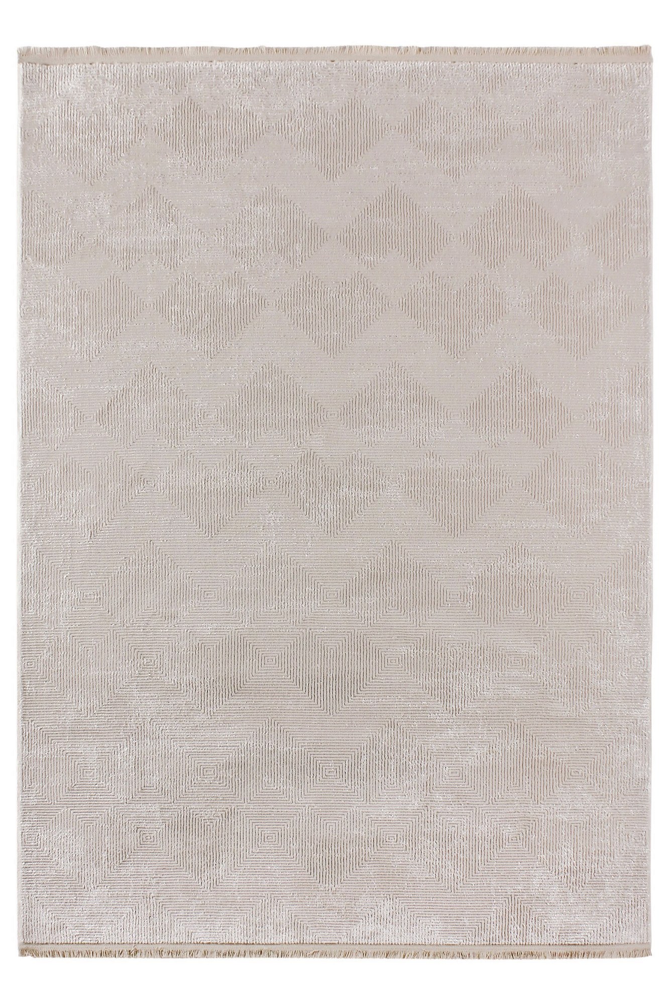 Billede af TEPPI Lamy gulvtæppe m. mønster, rektangulær - creme polypropylen (160x230)