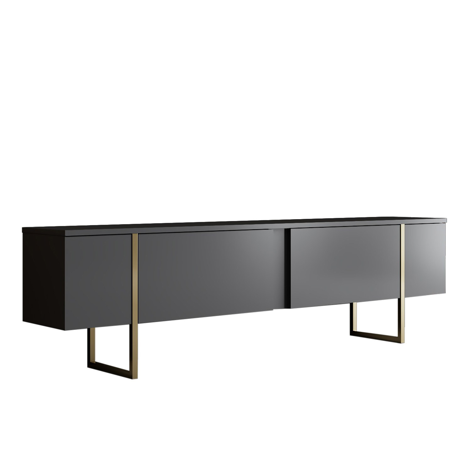 NORDVÄRK Luxe - Antracit, Guld TV Stand, Antracit Guld