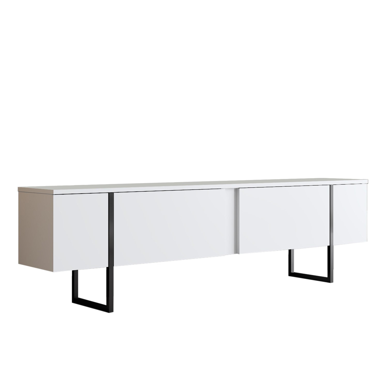 NORDVÄRK Luxe - Hvid, Sort TV Stand, Hvid Sort