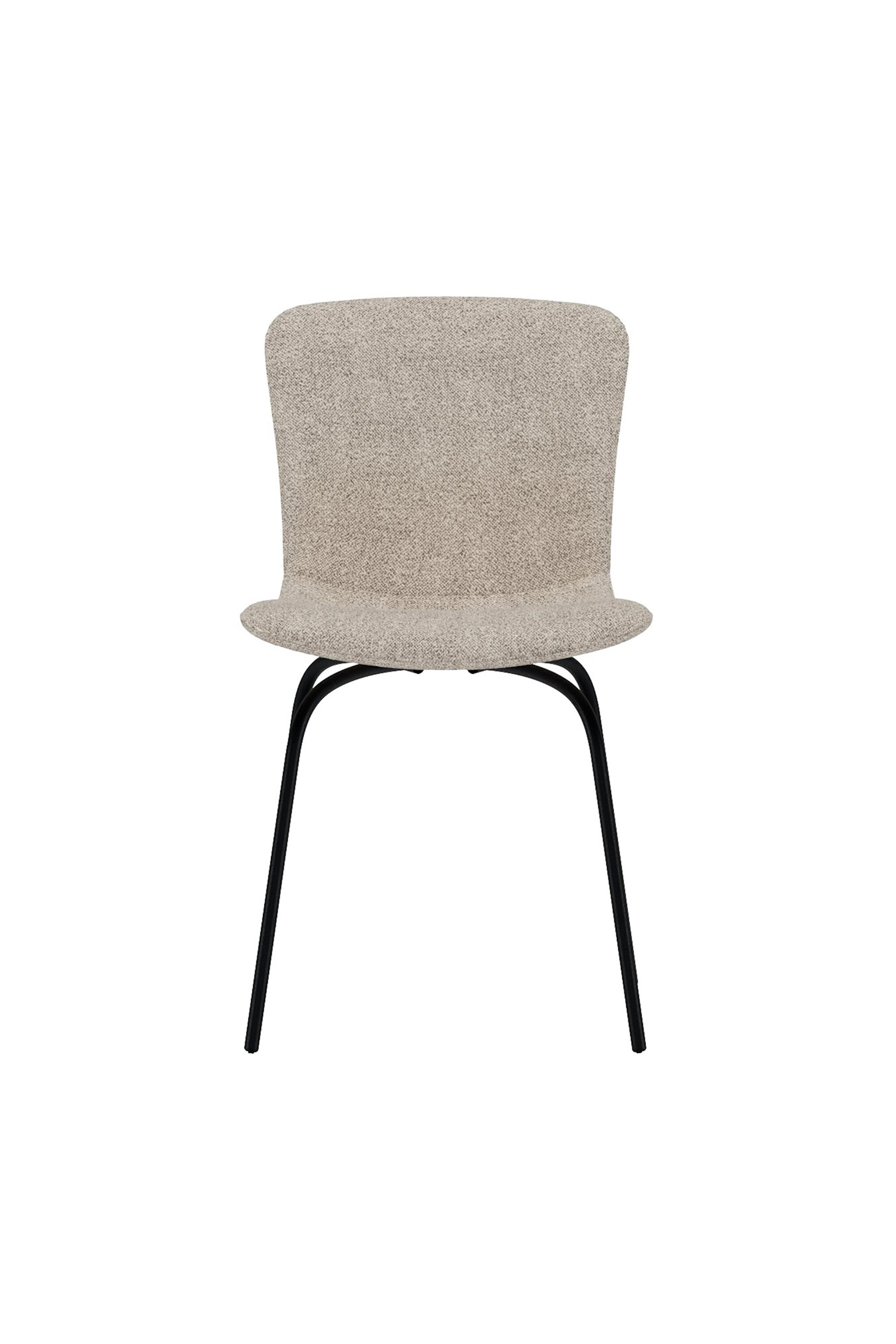 VENTURE HOME Linus spisebordsstol - beige bouclé stof og sort jern