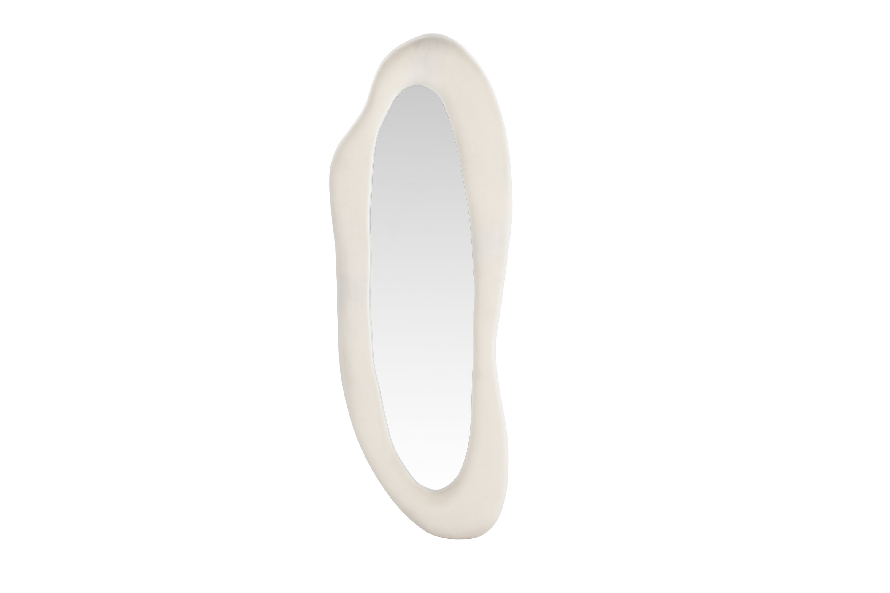 VENTURE DESIGN Louisville spejl 66x185 cm - MDF med beige stof / klart glas
