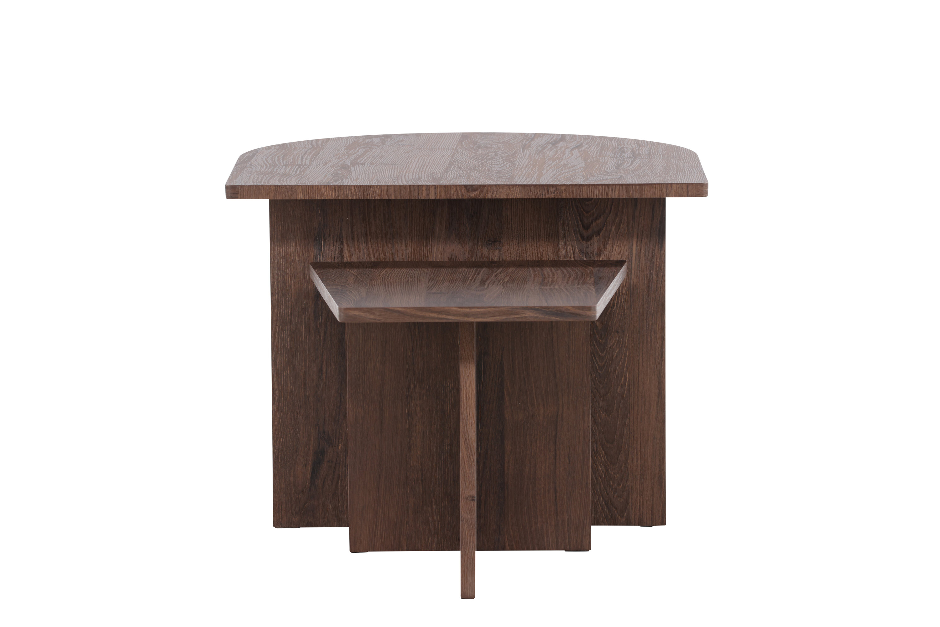 VENTURE DESIGN Sala sofabord 60×45 cm, 40×35 cm – MDF med mocca 3D-papir