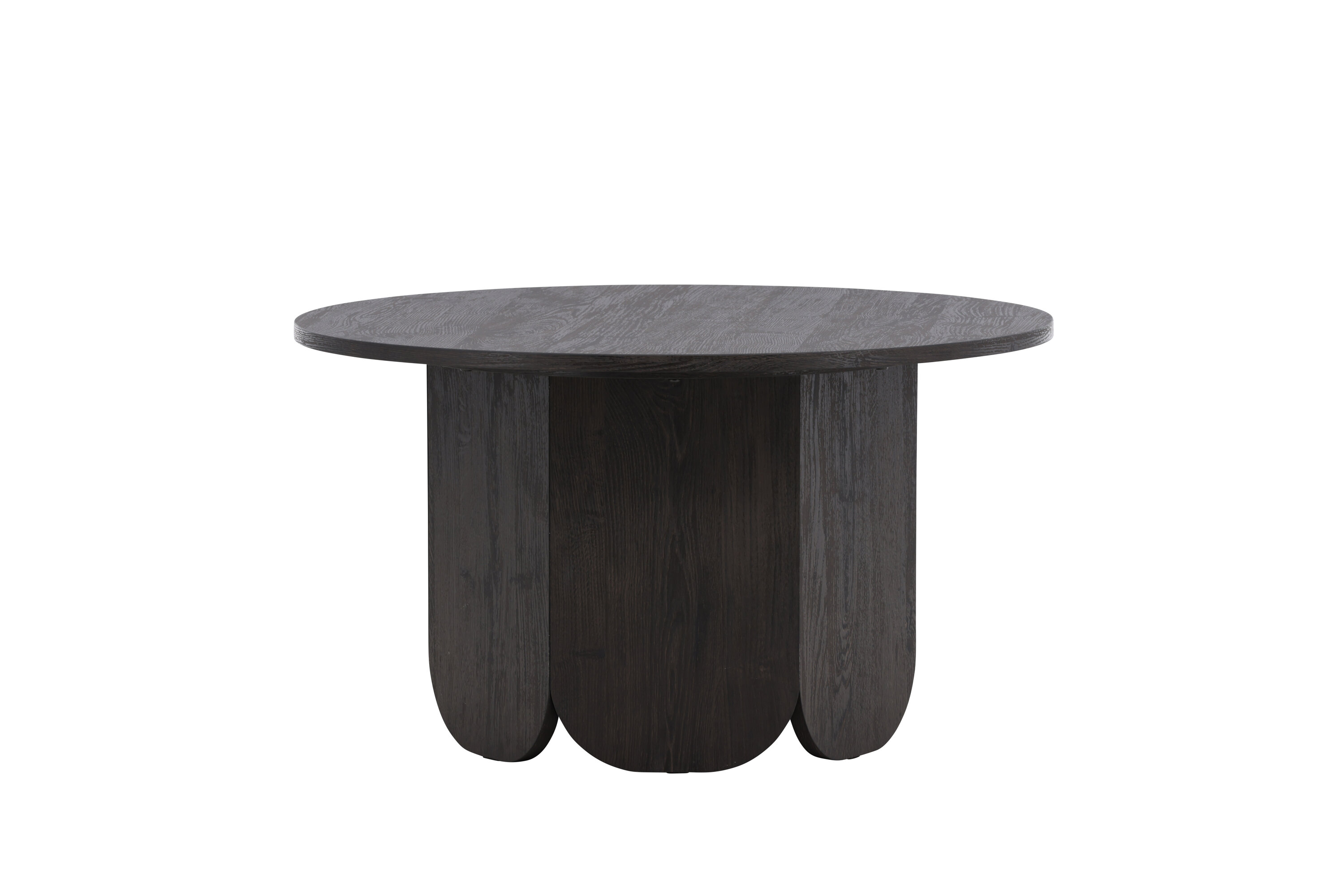 VENTURE DESIGN Tekla sofabord ø80×45 cm – MDF med sort 3D-papir