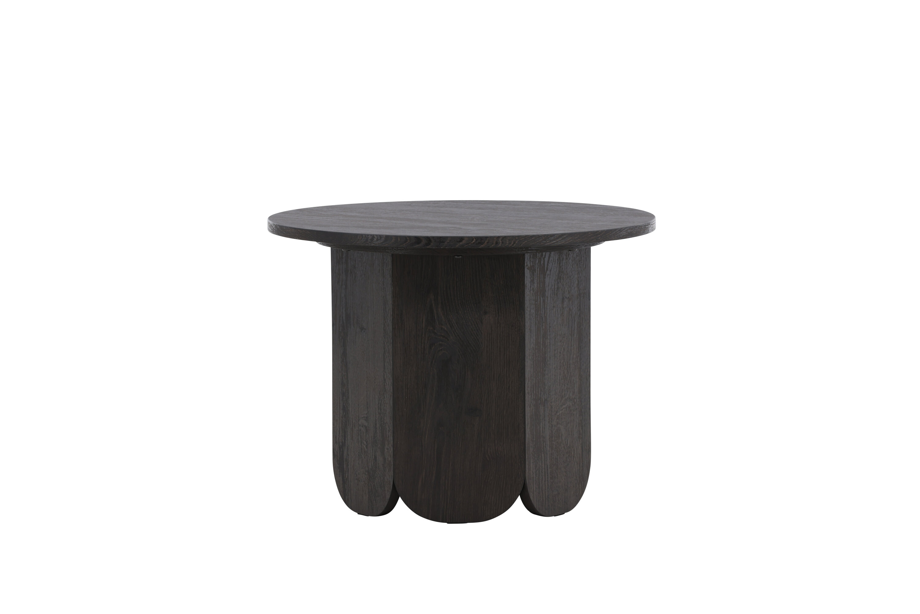 VENTURE DESIGN Tekla sofabord ø60×45 cm – MDF med sort 3D-papir