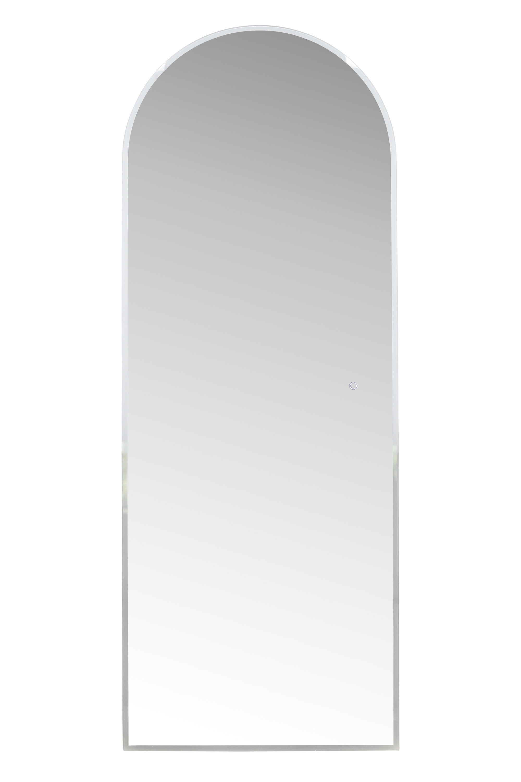 VENTURE DESIGN Skeppsvik x Josefin Lustig vægspejl, m. lys - spejlglas og sølv aluminium (70x185)