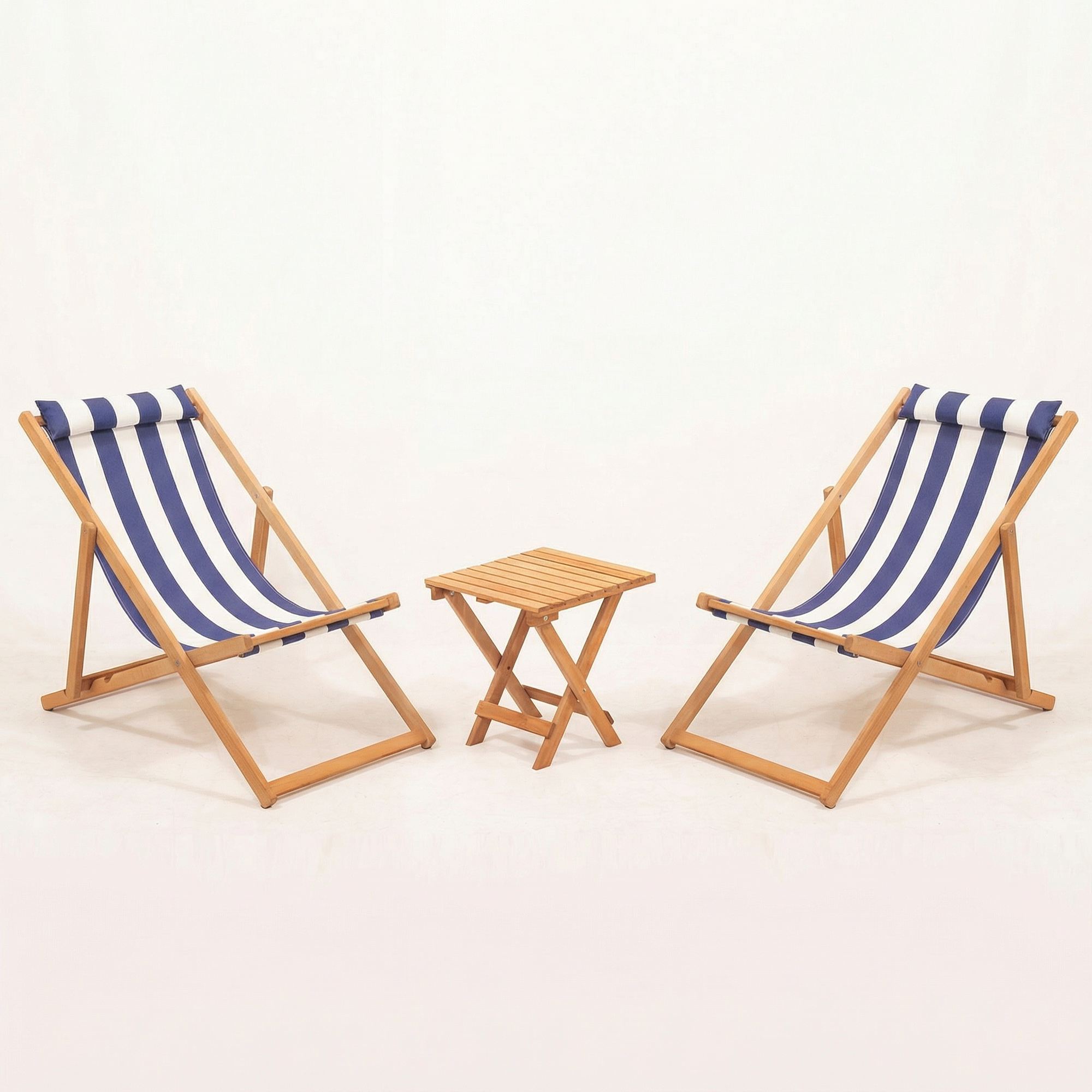 NORDVÄRK Myn03 - Blåt havebord og stolesæt (3 dele)