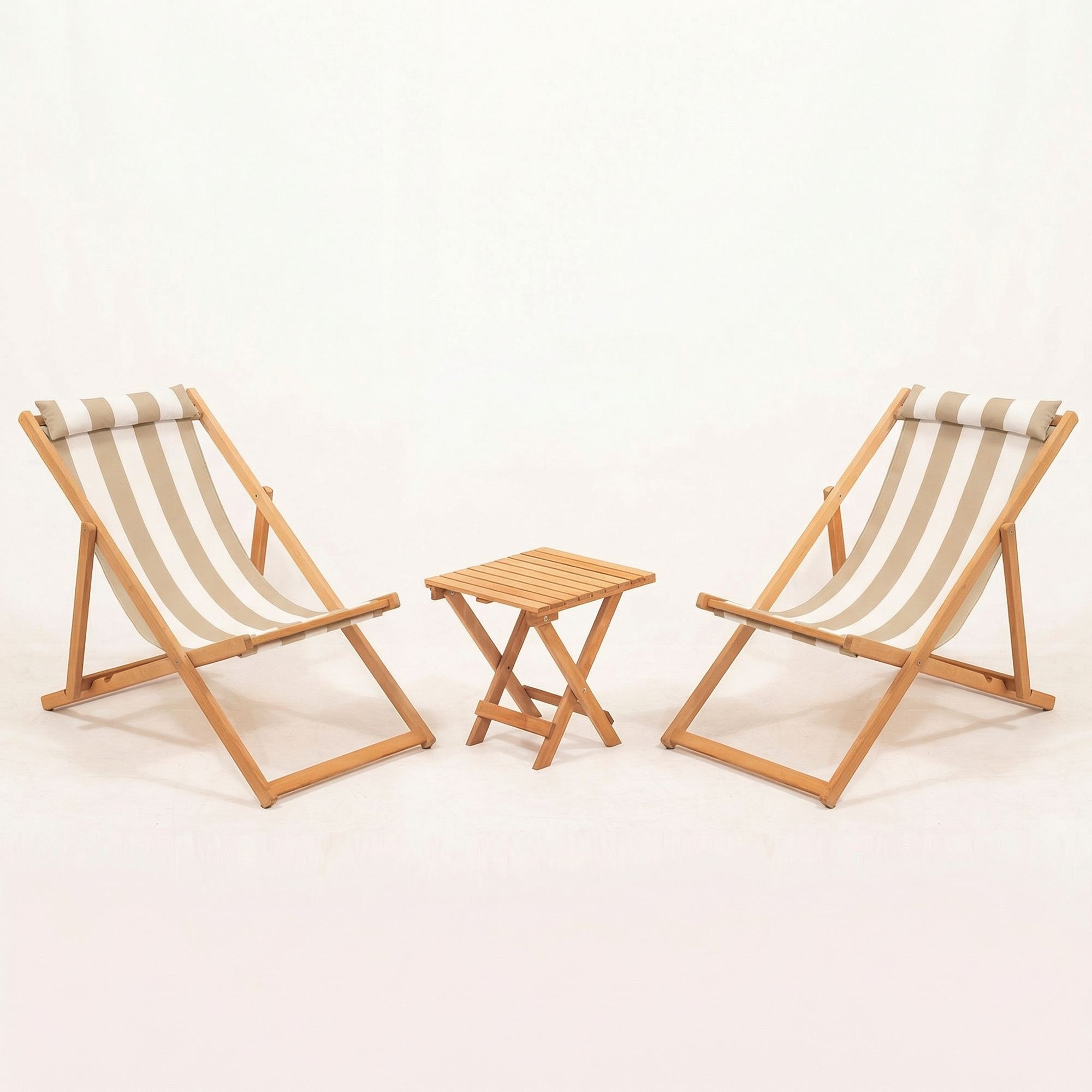 NORDVÄRK Myn03 - Brunt havebord og stolesæt (3 dele)