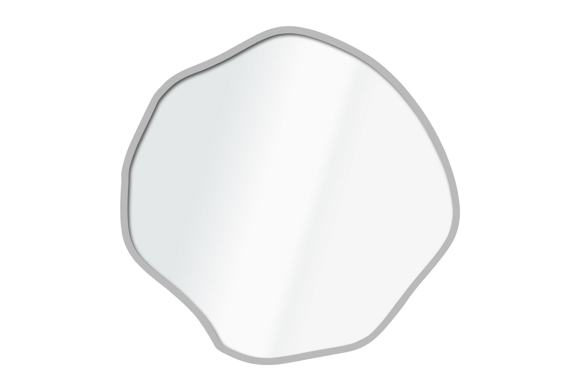 NORDVÄRK Bowed vægspejl, organisk - spejlglas og sølv MDF (40x40)