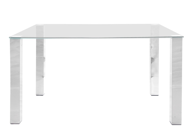 ACT NORDIC Kante spisebord - glasplade, metalstel (140x90 cm)