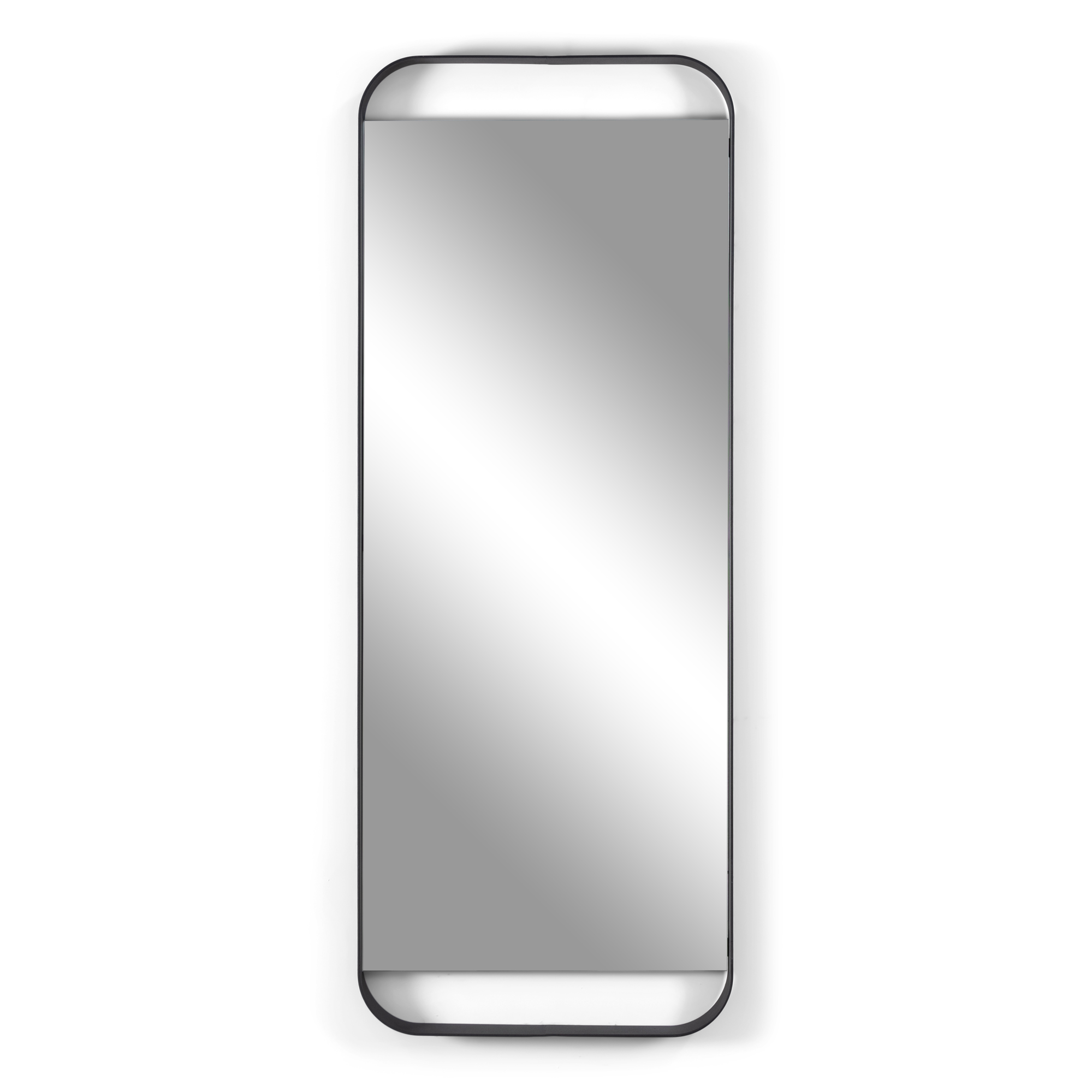 SPINDER DESIGN Rex M vægspejl, rektangulær - spejlglas og sort stål (120x46)