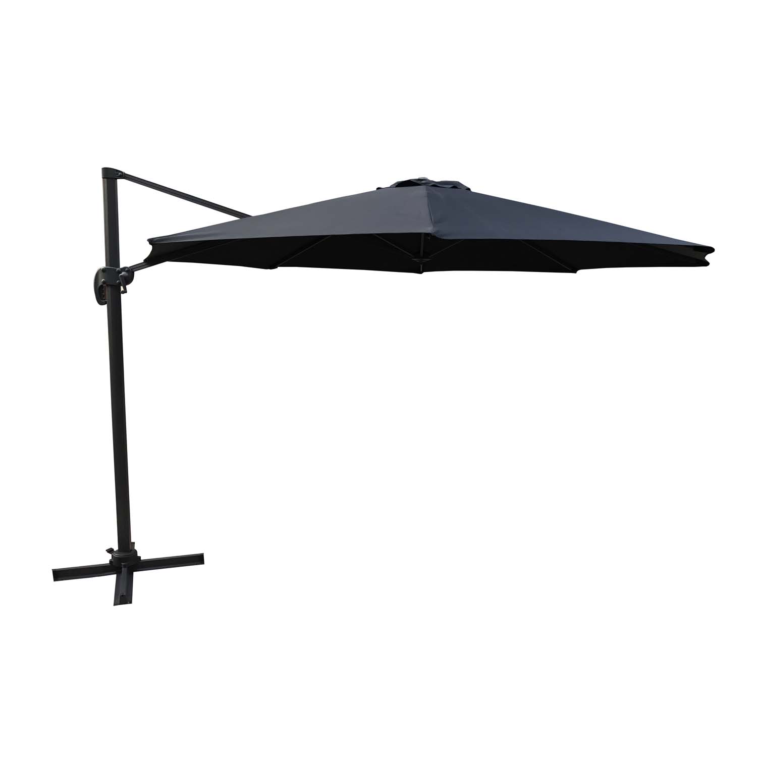 VENTURE DESIGN Leeds parasol med tilt, 3,5m - sort stof og aluminium