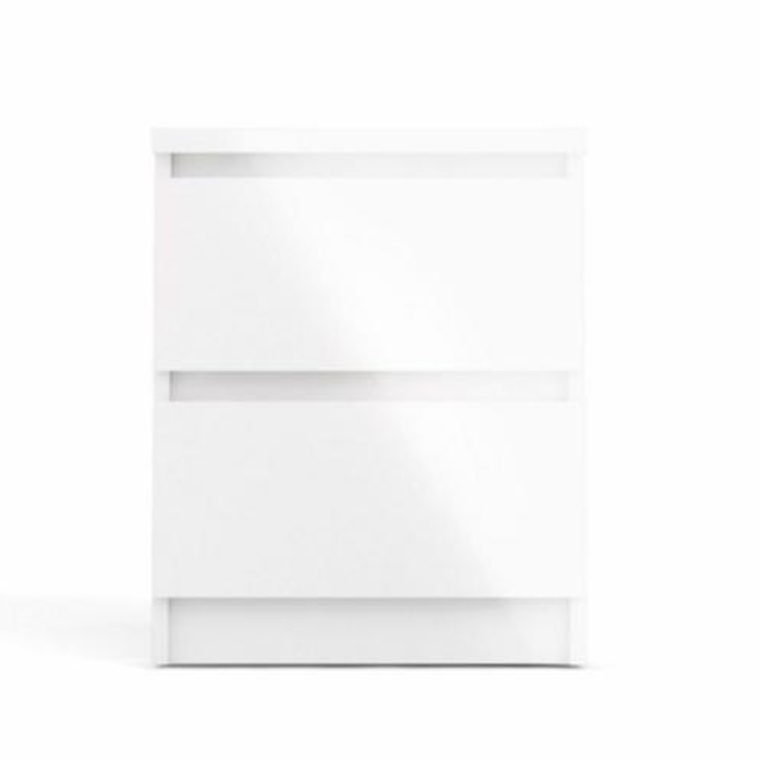 TVILUM Naia natbord, m. 2 skuffer - hvid spånplade og plastik (40,4x50)