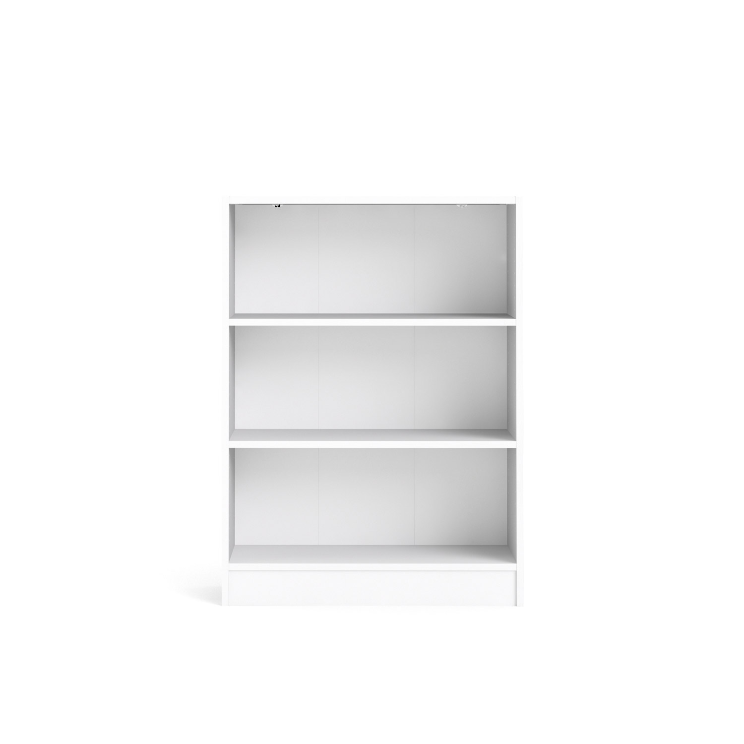 TVILUM Basic bogkasse - hvid, m. 2 hylder(H:107,2cm x79cm x 26,72cm)
