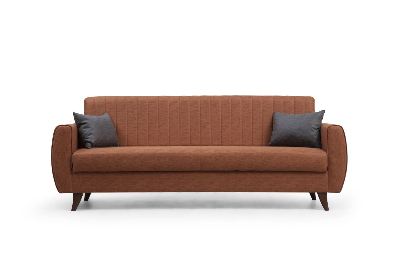 NORDVÉRK Alkon – Fliserød 3-Pers. Sovesofa
