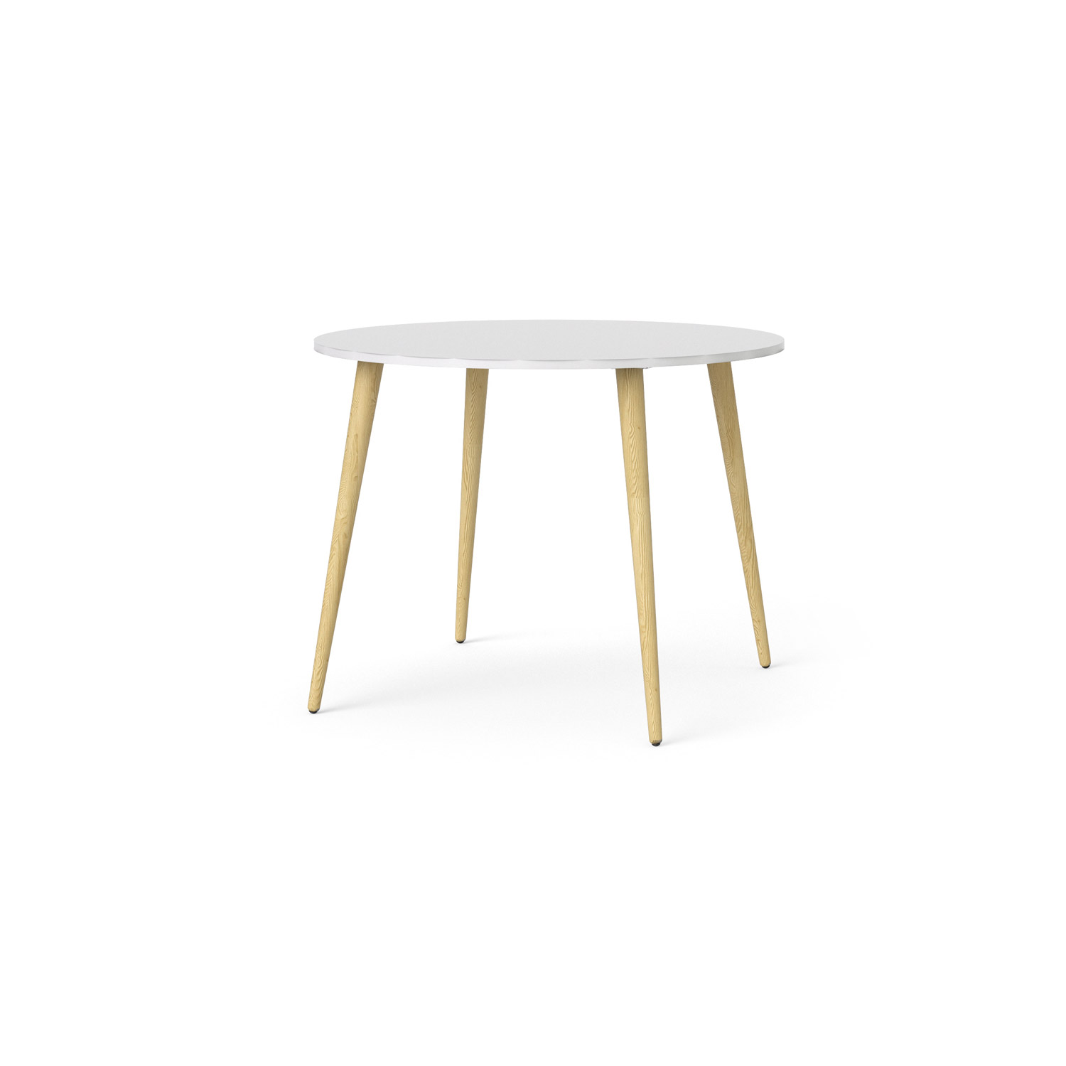 Delta spisebord - hvid/egestruktur, rundt (Ø:100 cm) thumbnail