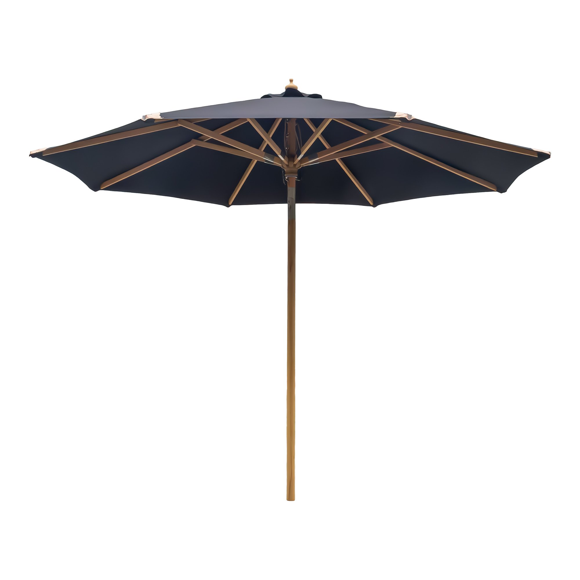 HOUSE NORDIC Austin parasol, m. tilt - sort træstok (Ø300)