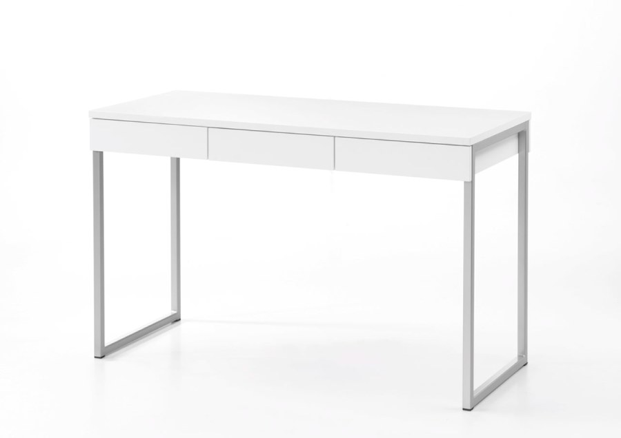 Function Plus skrivebord - Hvidt træ, m. 3 skuffer thumbnail