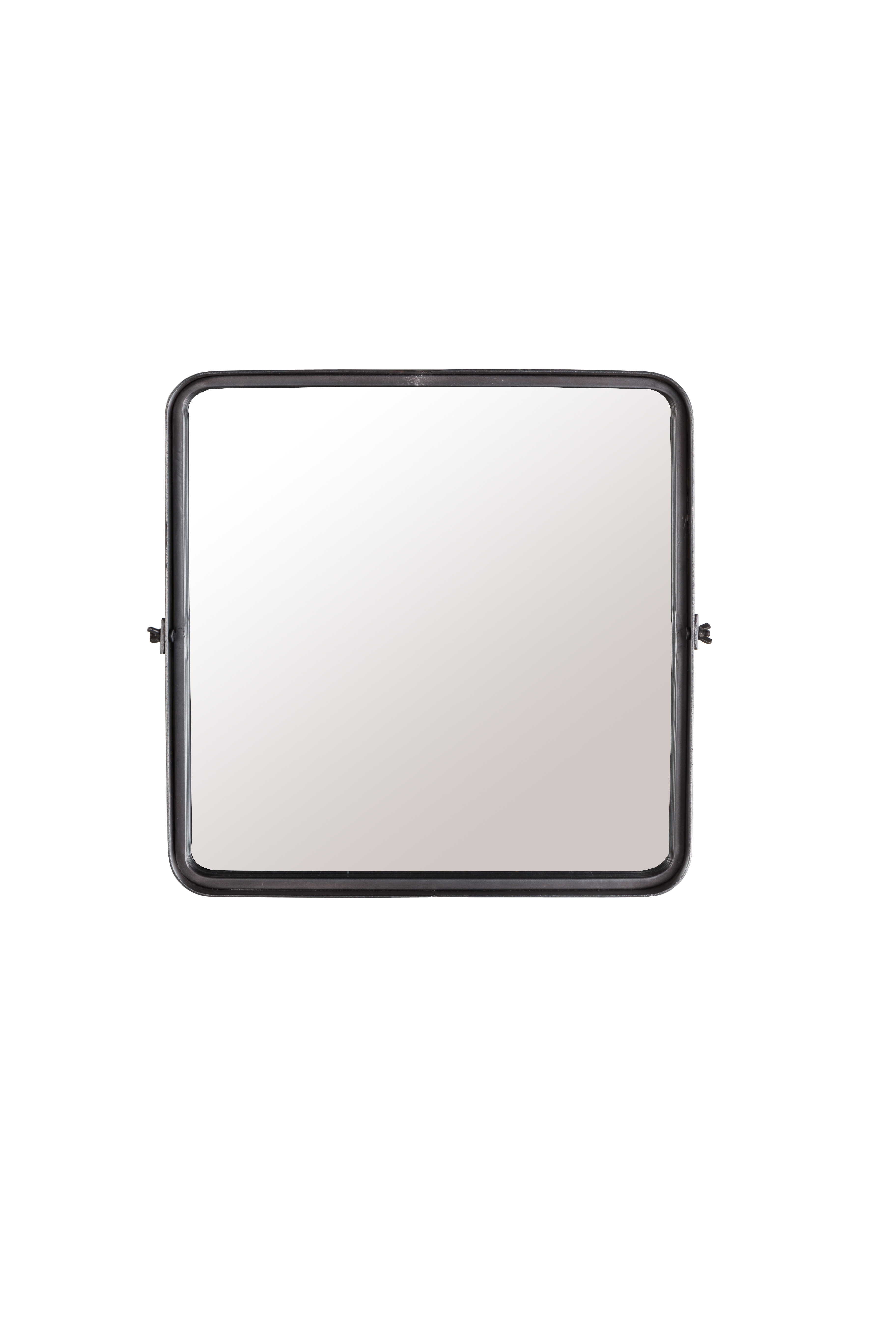 DUTCHBONE Poke vægspejl M, kvadratisk - spejlglas og sort strygejern (41x41)