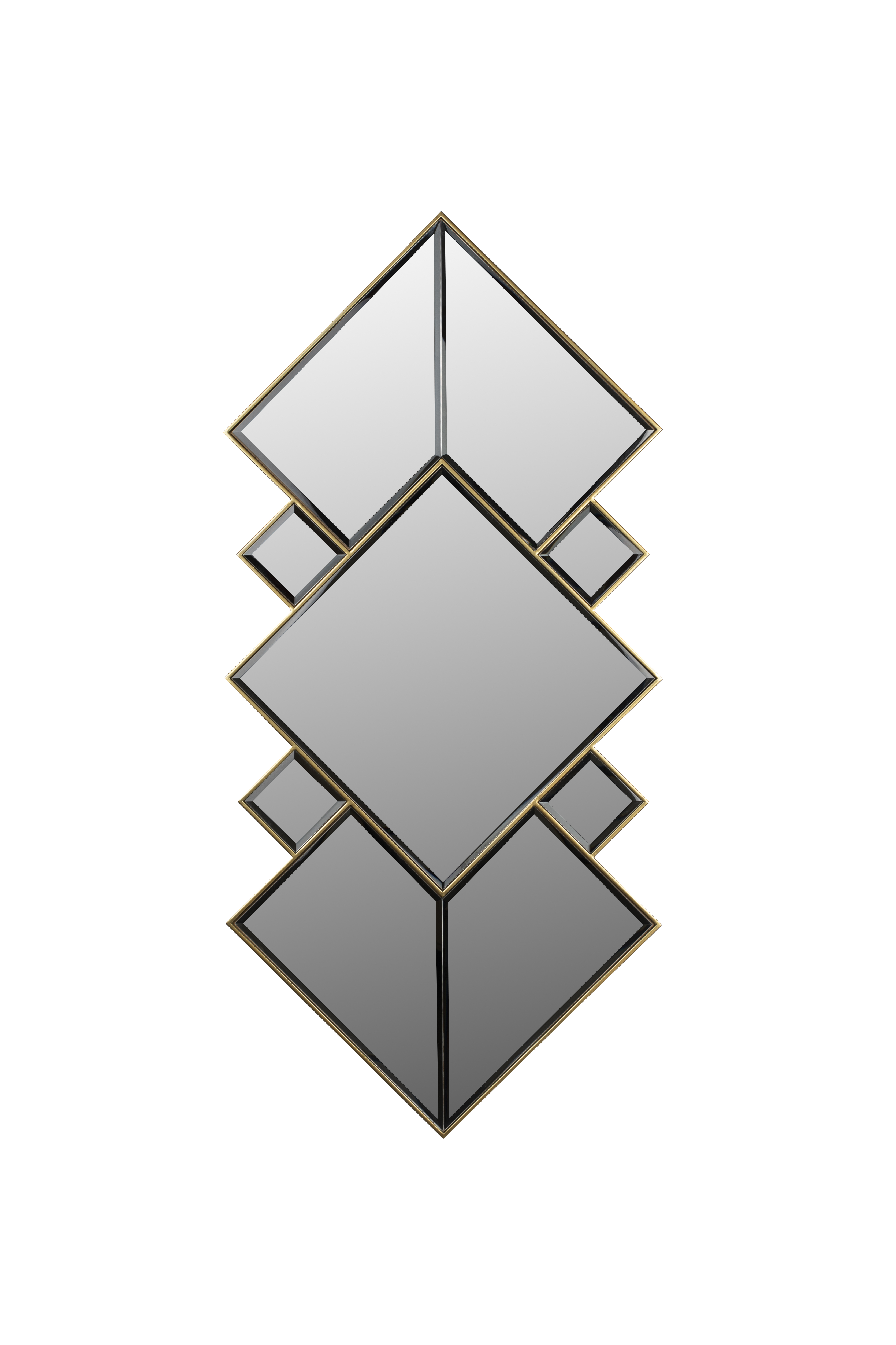 DUTCHBONE Miyu vægspejl - spejlglas og guld metal (107x51)