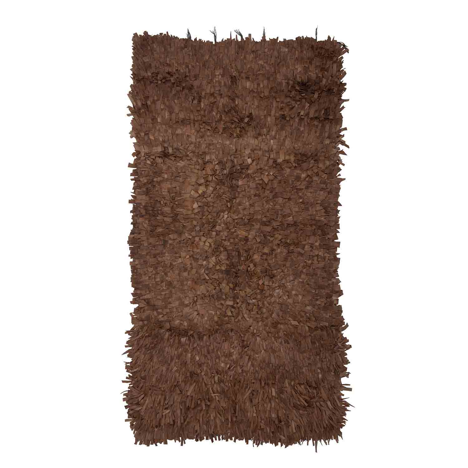 BLOOMINGVILLE Serah gulvtæppe, rektangulær - brun læder (180x120)
