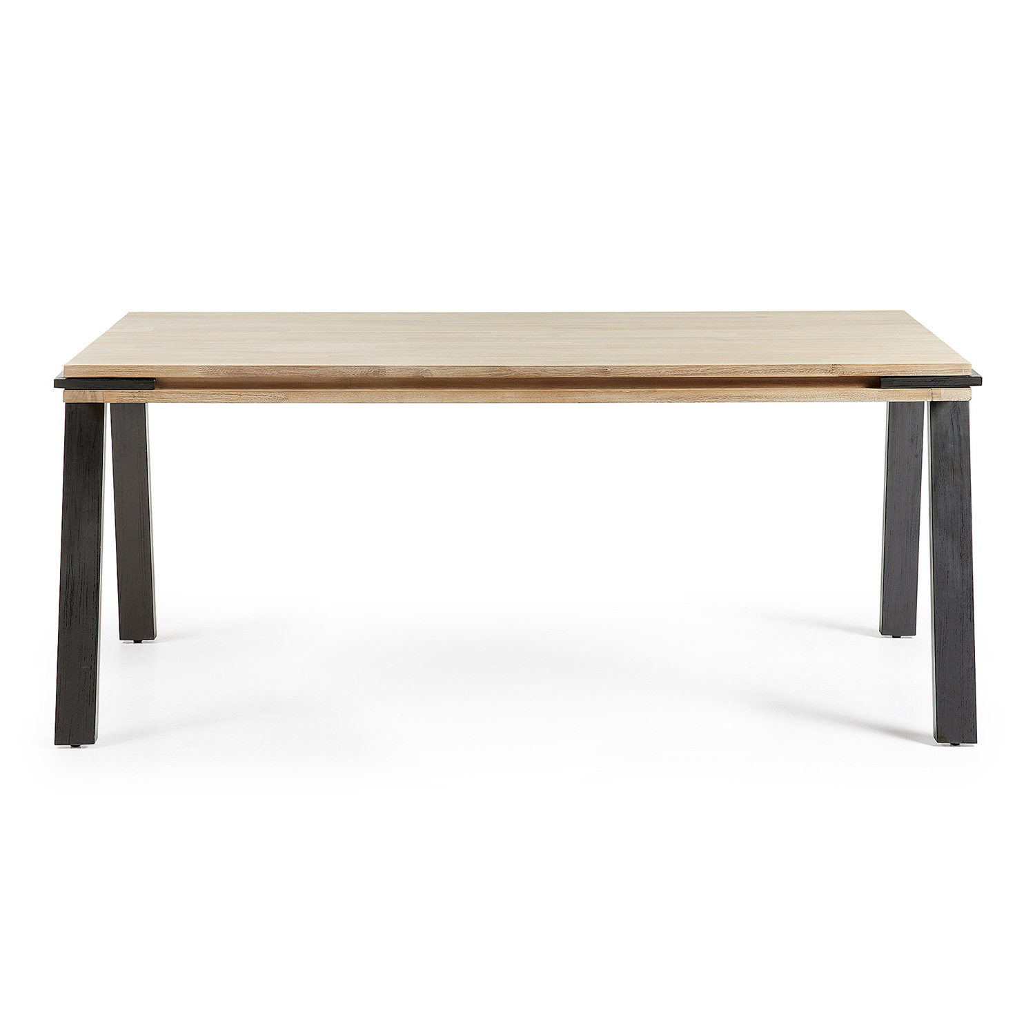 LAFORMA Disset spisebord - natur akacietræ og sort stål (200x95)