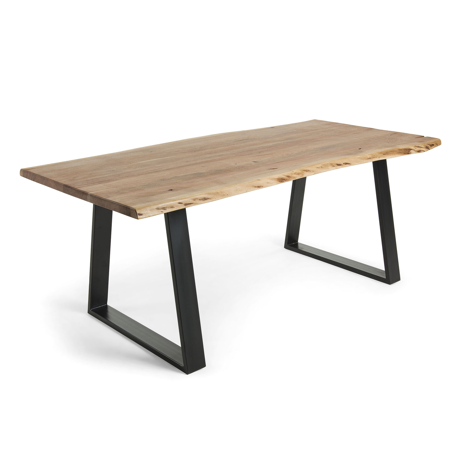 LAFORMA Sono spisebord - natur akacietræ og sort stål (200X95)