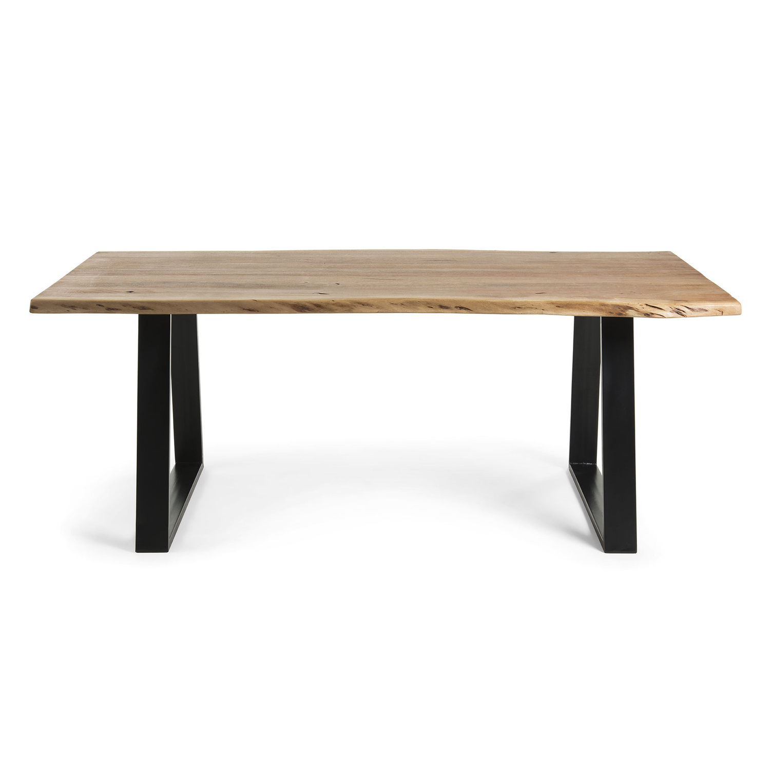 LAFORMA Sono spisebord - natur akacietræ og sort stål (220x100)