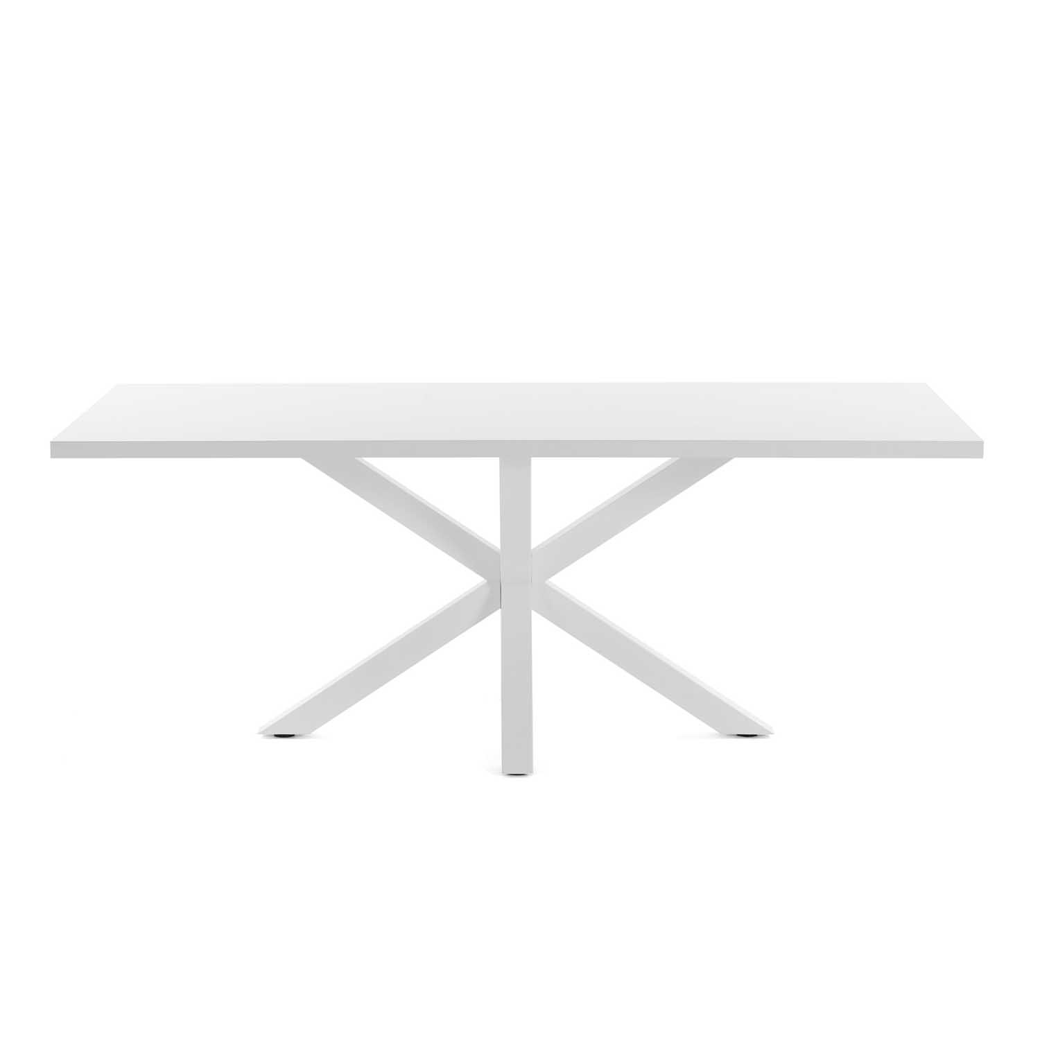 LAFORMA rektangulær Arya spisebord - hvid melamin og stål (160x100) - OUTLET