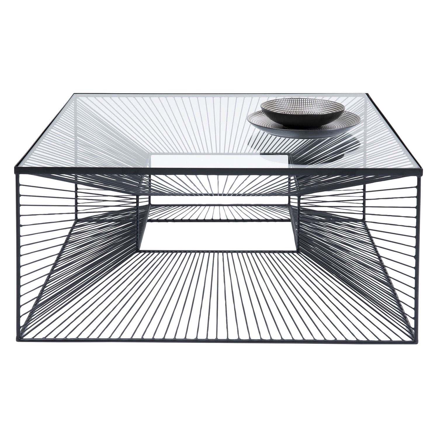 KARE DESIGN kvadratisk Dimension sofabord - glas og stål (80x80)